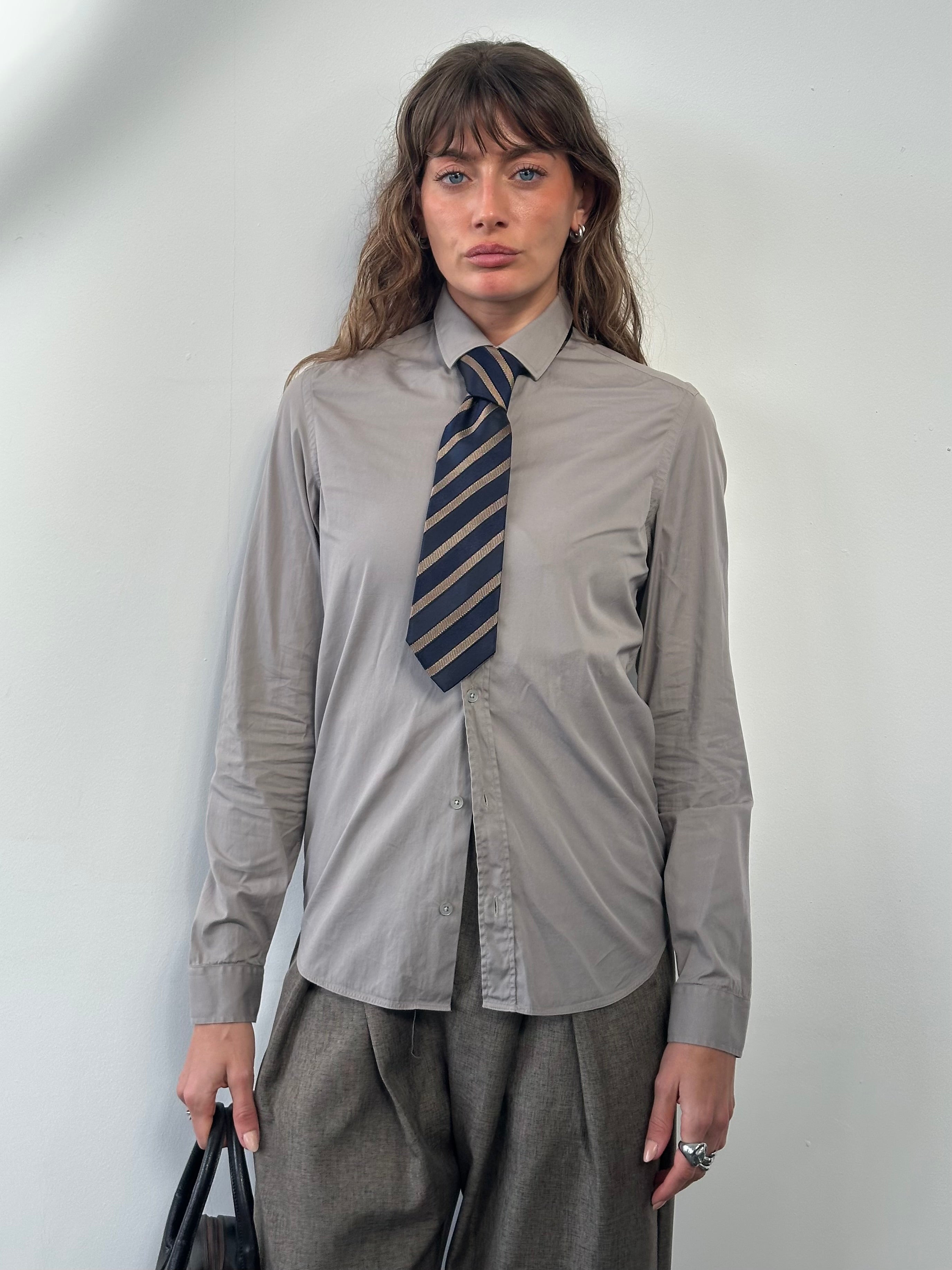 Burberry Prorsum 2000s pure cotton shirt in size S, featuring classic check pattern and button-up front.