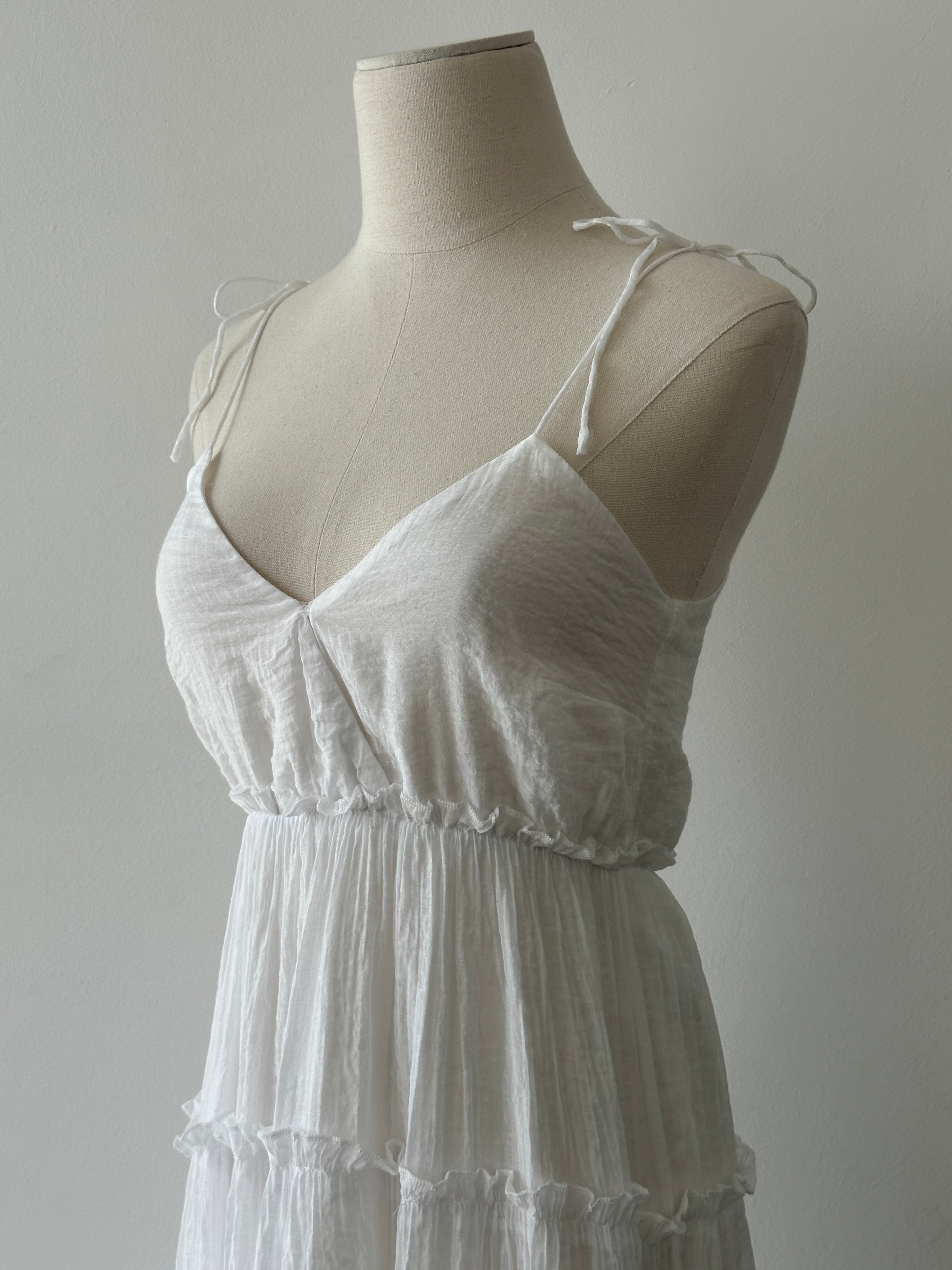 Vintage 2000s Ruffle Floor Length Dress - S