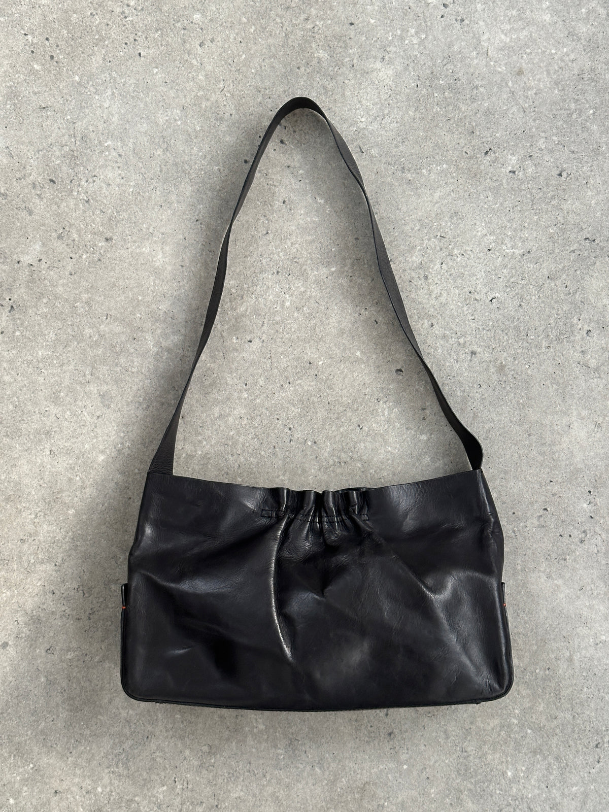 DKNY 2000s Leather Minimal Crossbody Bag Bag