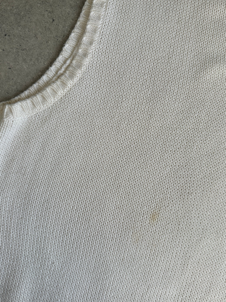 Ralph Lauren Polo Pure Cotton Sleeveless Logo Jumper Vest - XL - SYLK