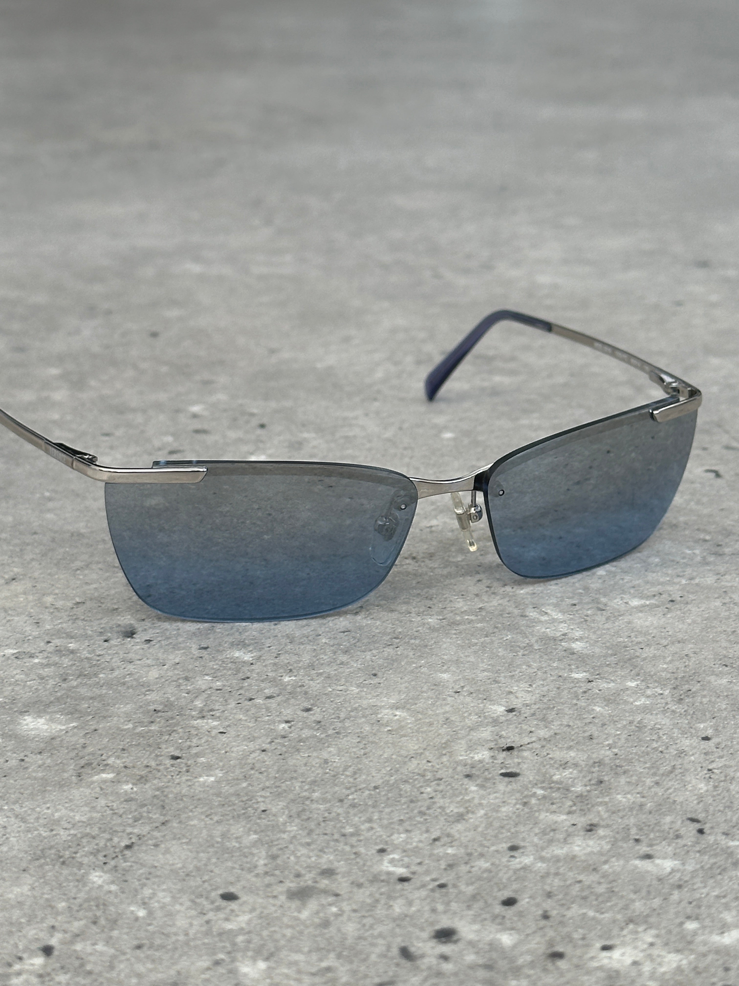 Versace 2000s Rimess Rectangular Sunglasses