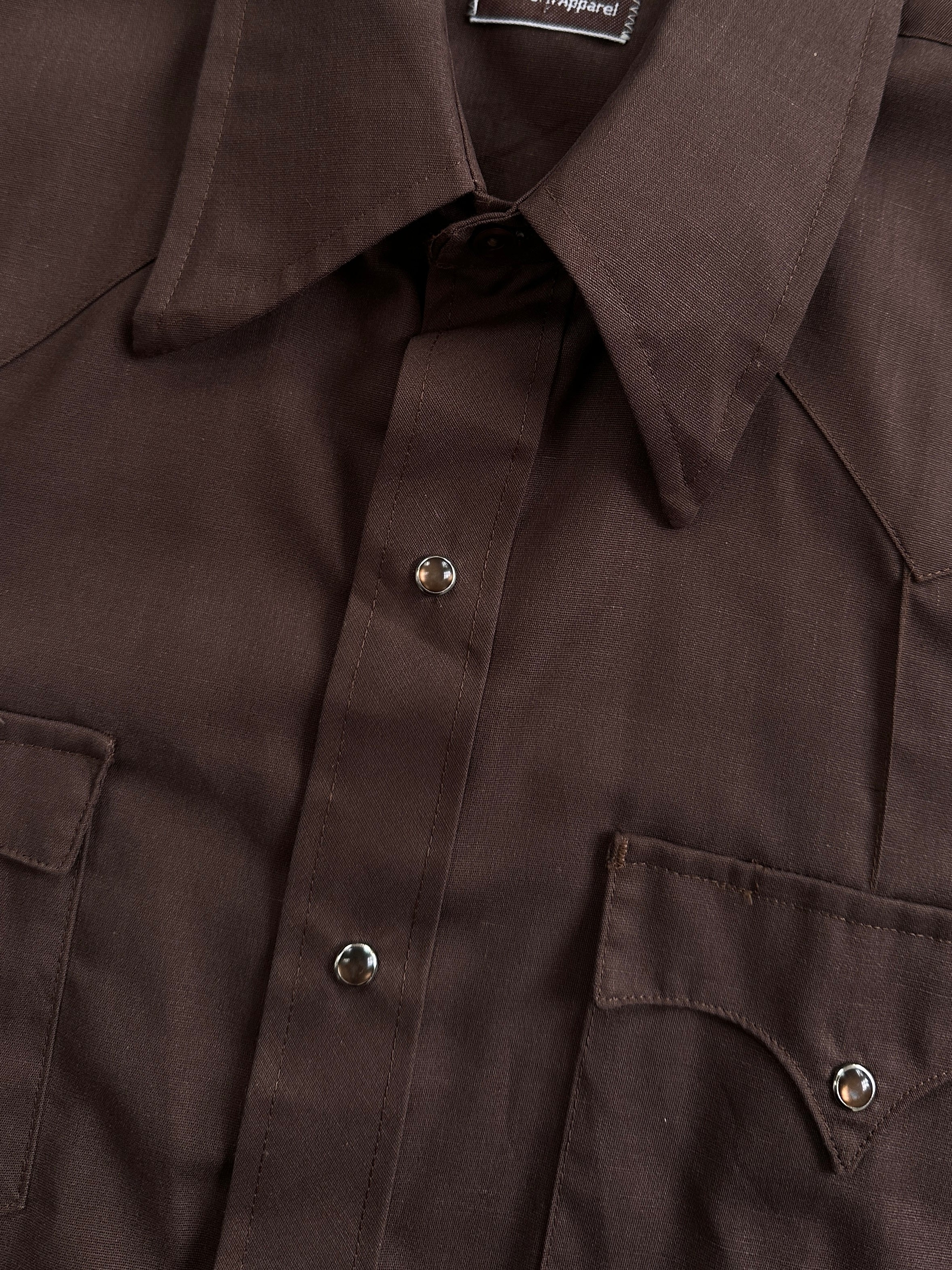 Vintage Western cotton dagger collar shirt in M/L size, featuring classic design and button-up front with Western-inspired details.