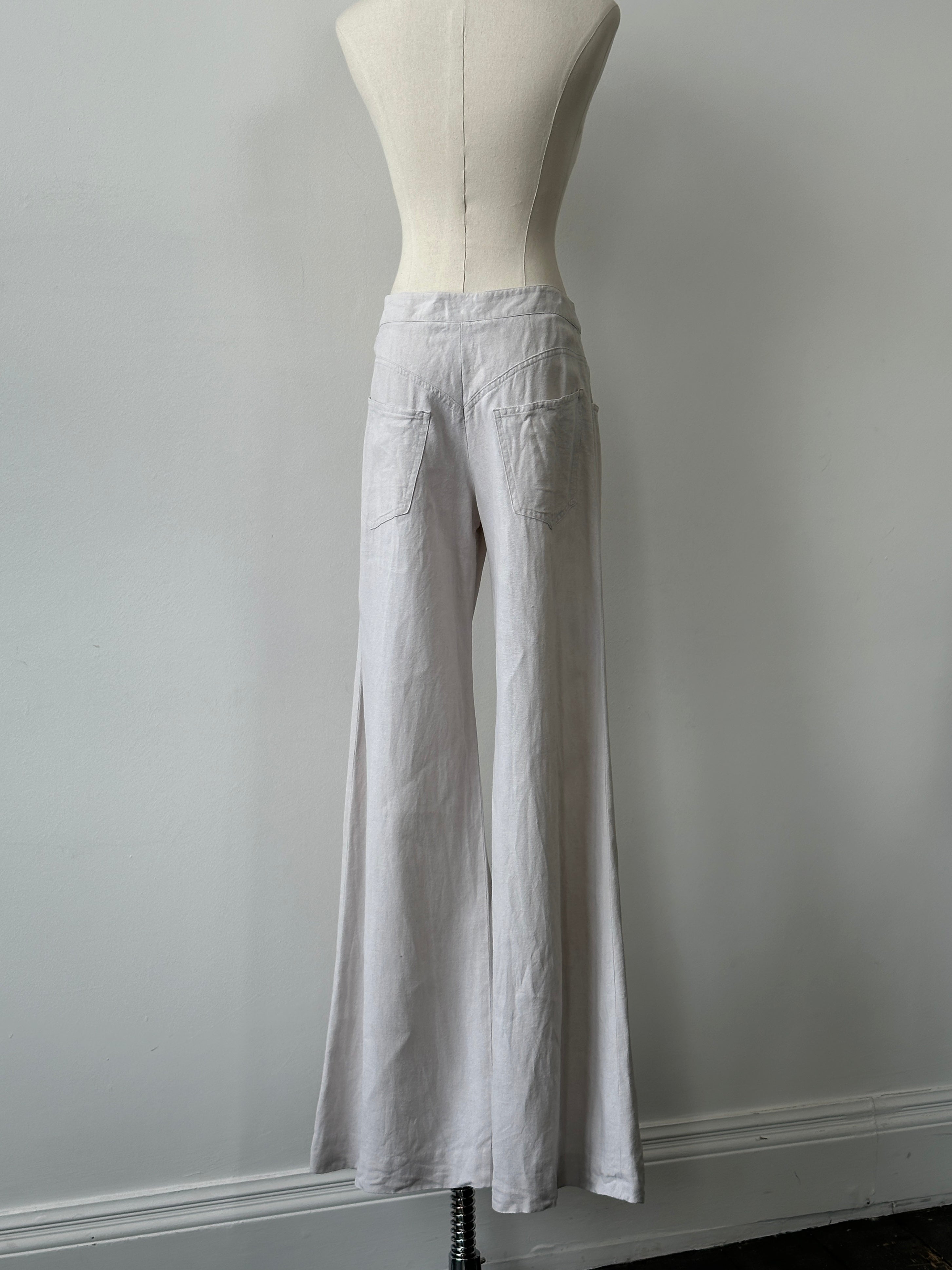 Joseph 1990s Pure Linen Wide Leg Trousers - W30