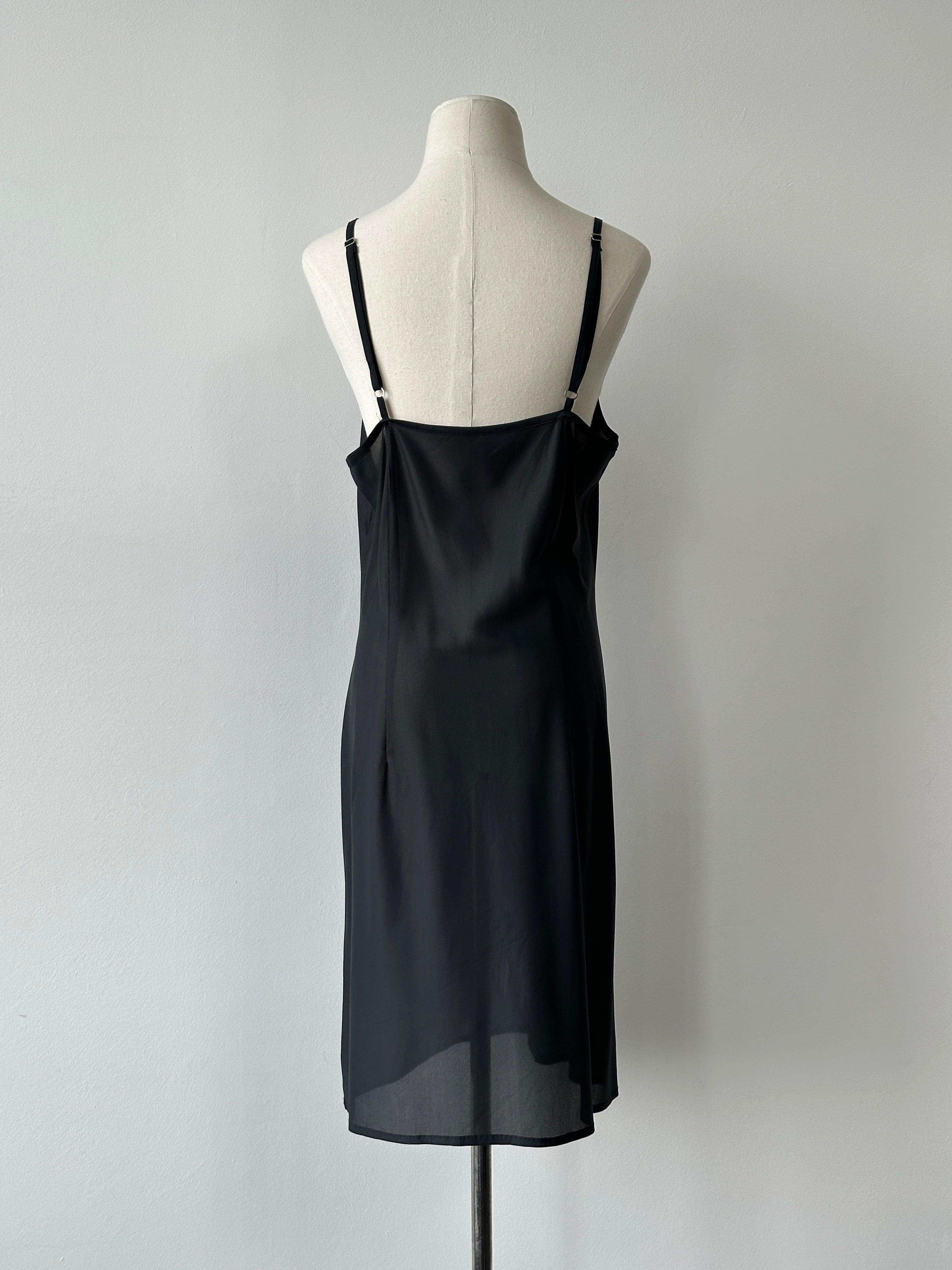 Vintage 2000s Sheer Midi Slip Dress - L
