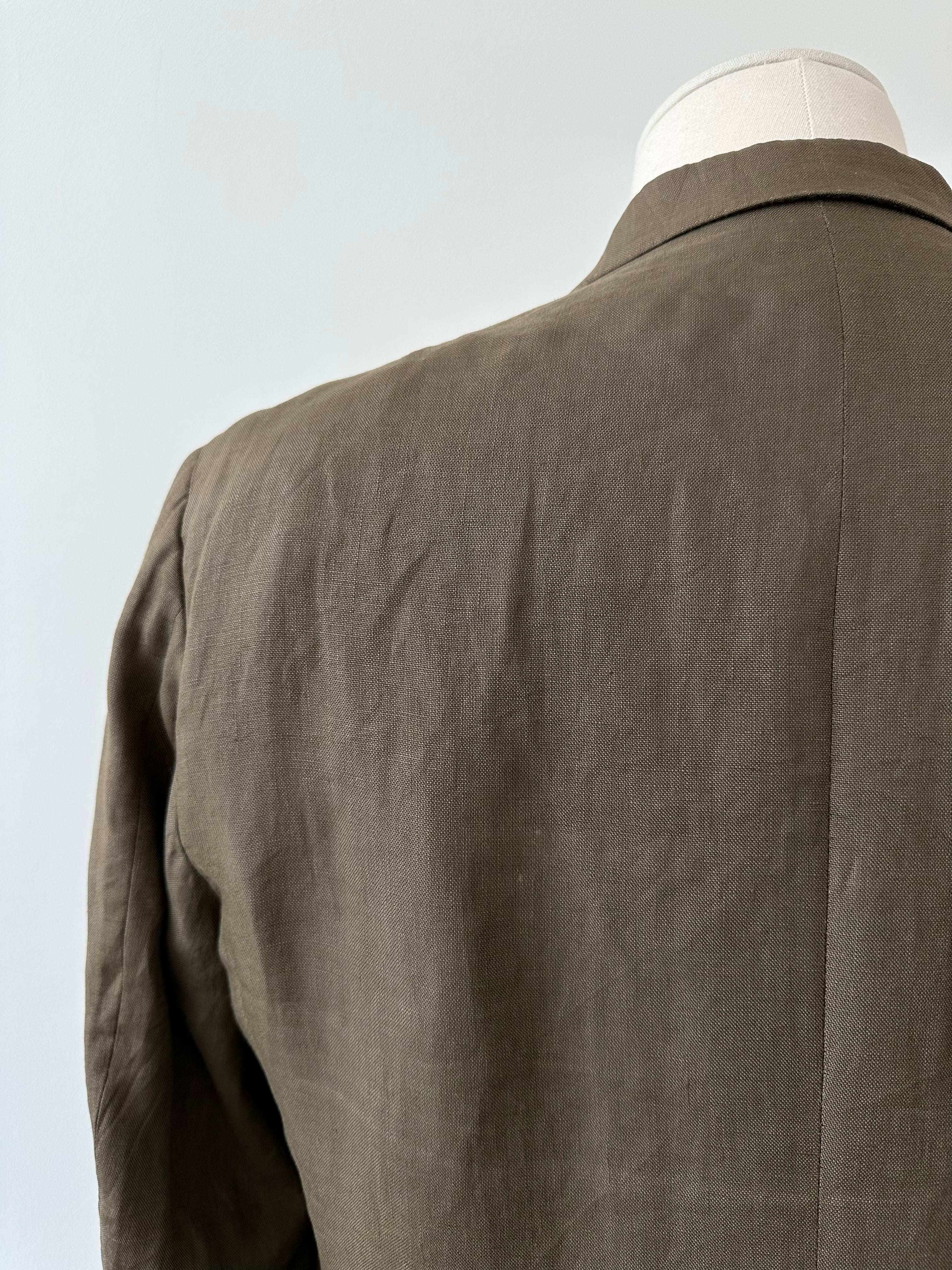 Ralph Lauren Polo 1990s Pure Linen Single Breasted Blazer - L