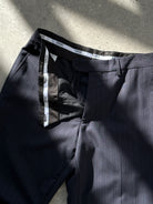 Versace Wool Pinstripe Tailored Trousers - W30 - SYLK