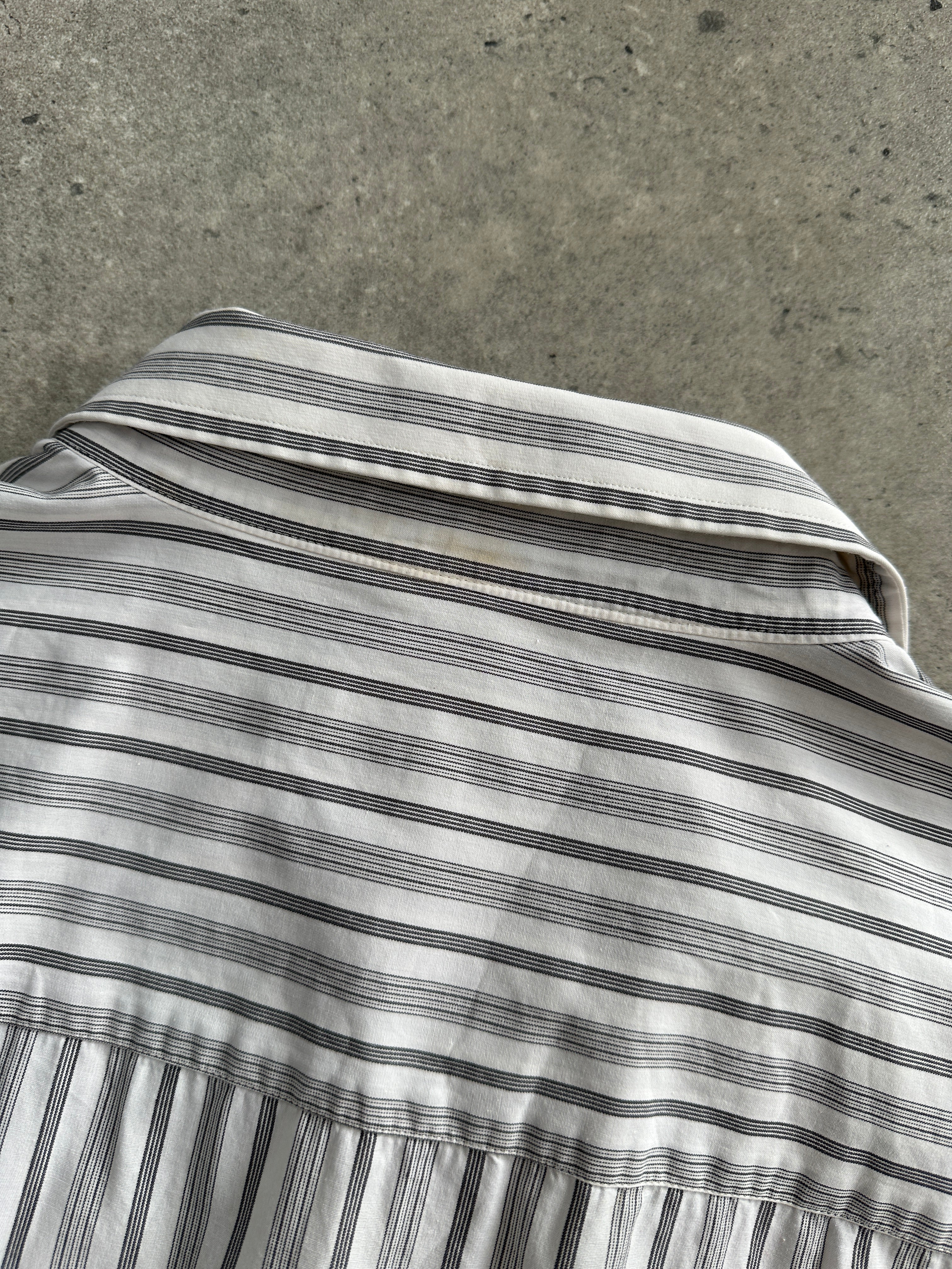 Christian Dior striped pure cotton shirt in XL, featuring a classic button-down design and stylish pattern.