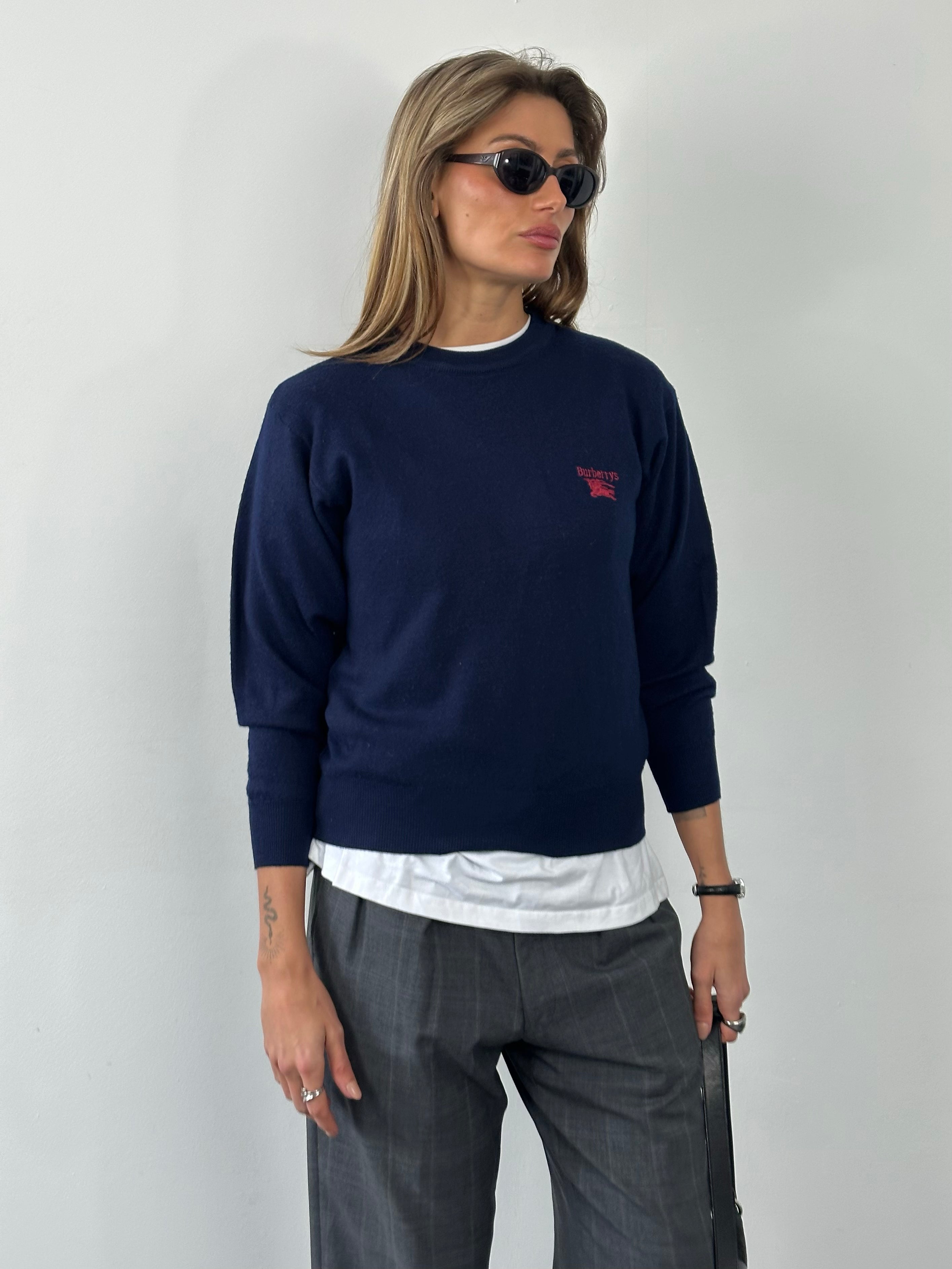 Burberry 1990s Wool Knit Jumper - XS