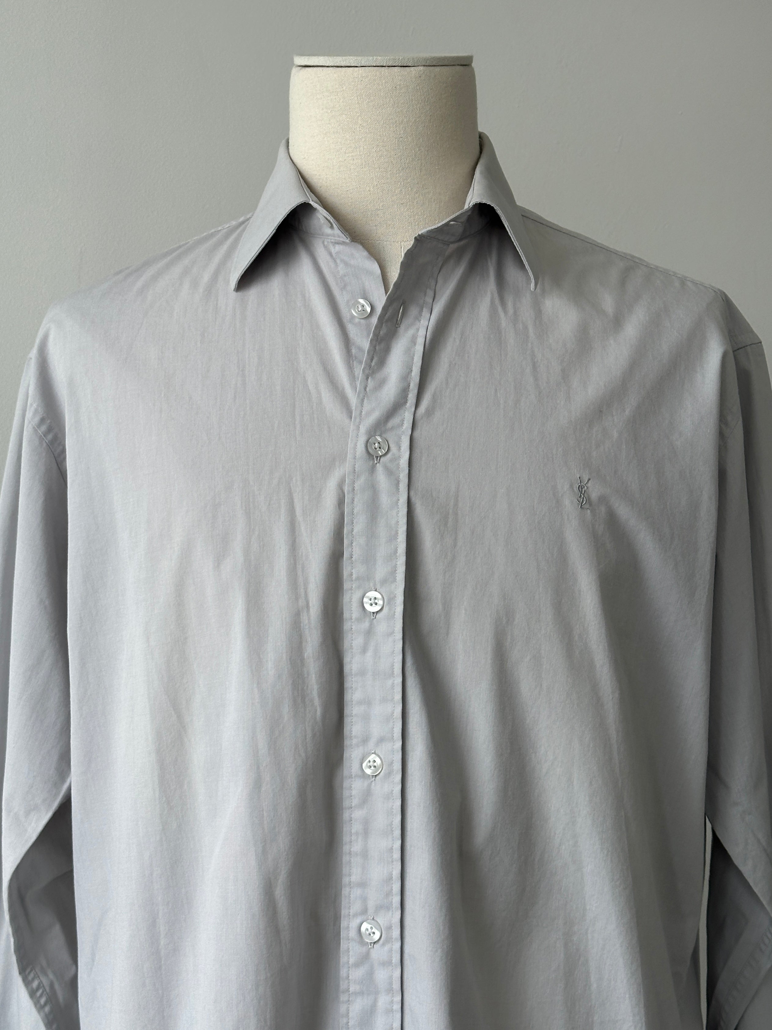 Yves Saint Laurent Pour Homme 2000s Cotton Logo Shirt - XL