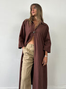 Vintage Pure Linen Kaftan Dress - XL - SYLK