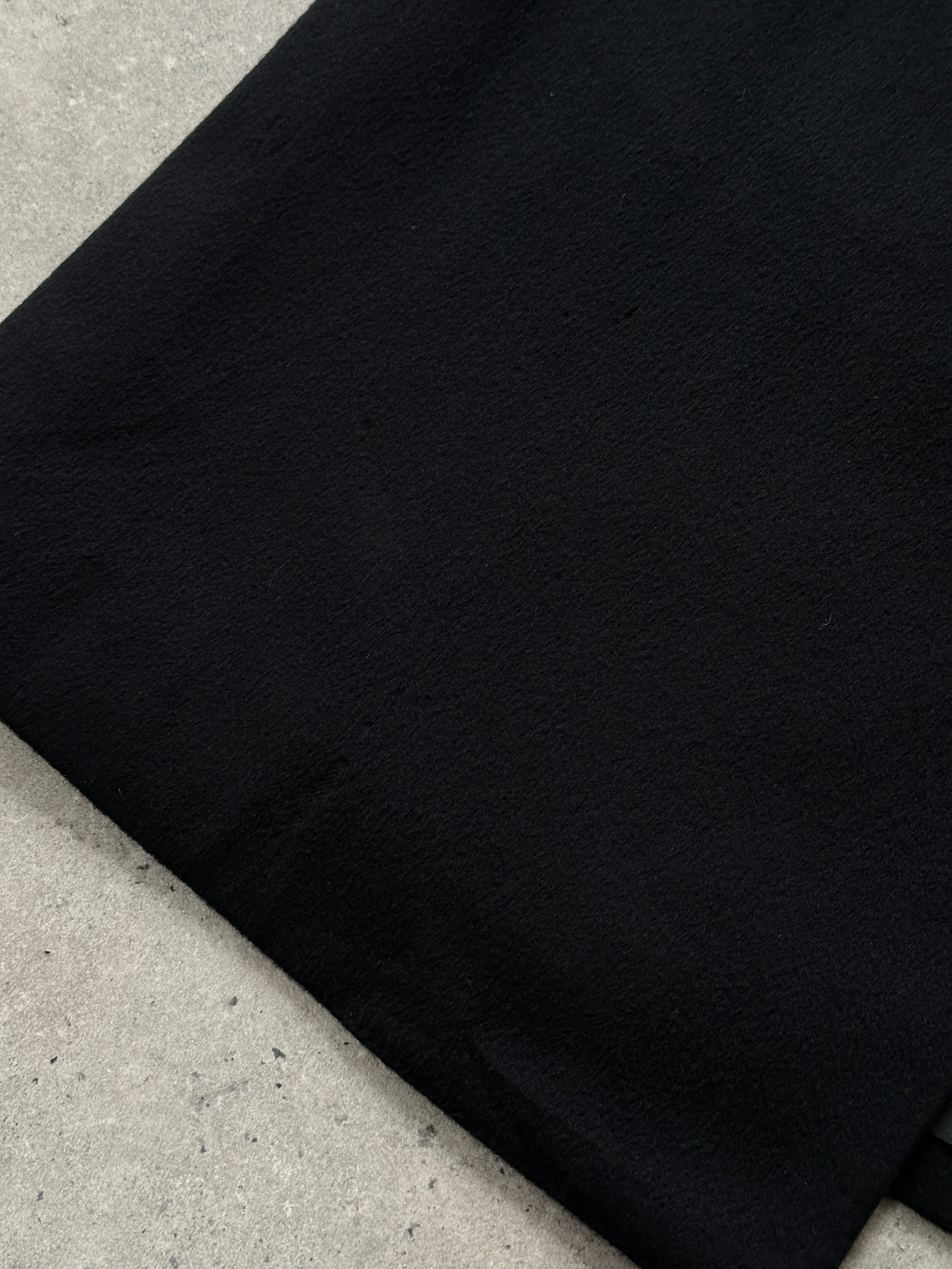 Givenchy 1990s pure wool coat with concealed placket in XL, showcasing classic tailored design and elegant wool fabric.