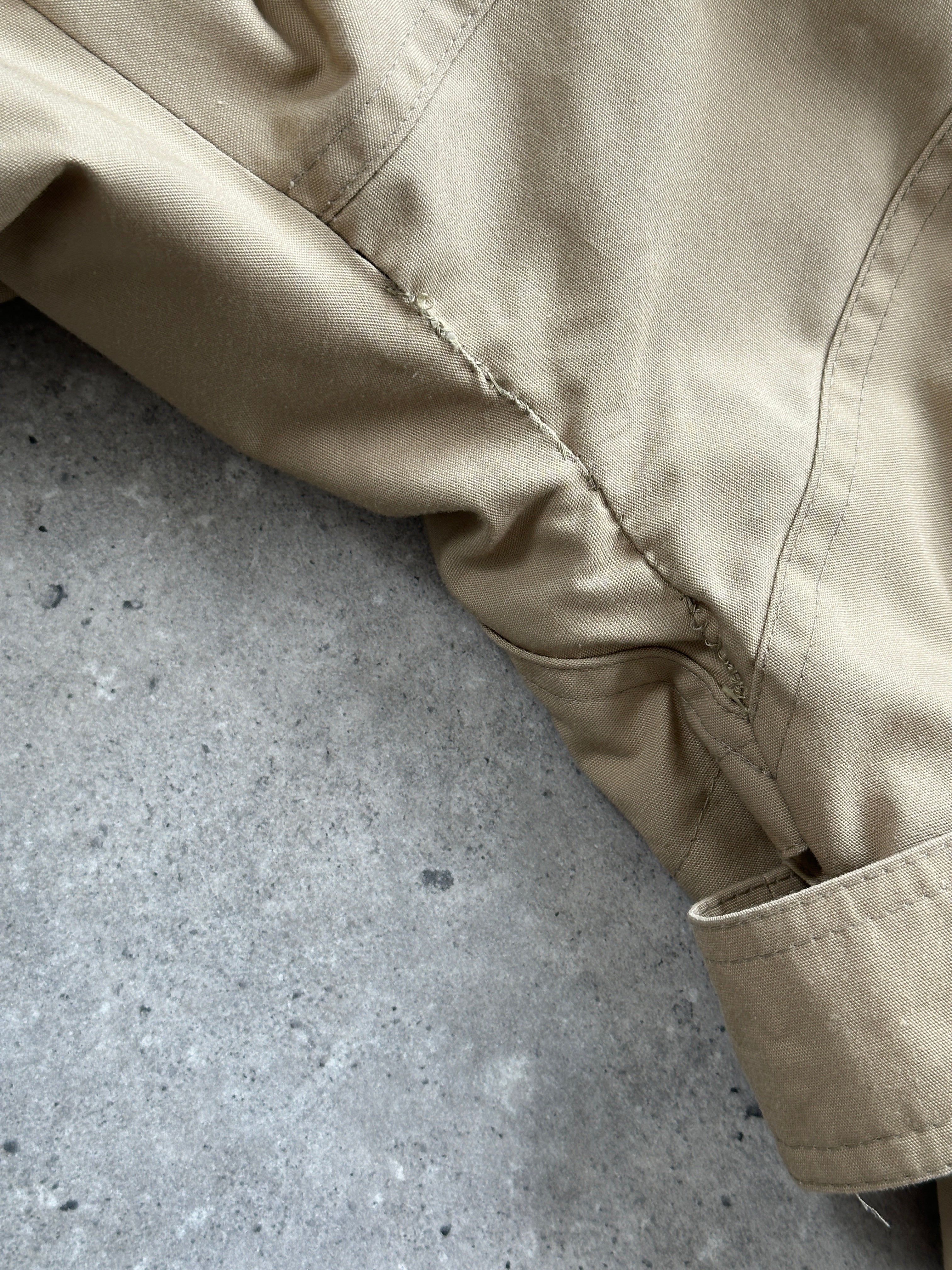 Vintage Cotton Double Breasted Belted Trench Coat - XL - SYLK