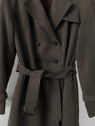 Burberry Wool Double Breasted Belted Trench Coat - M - SYLK