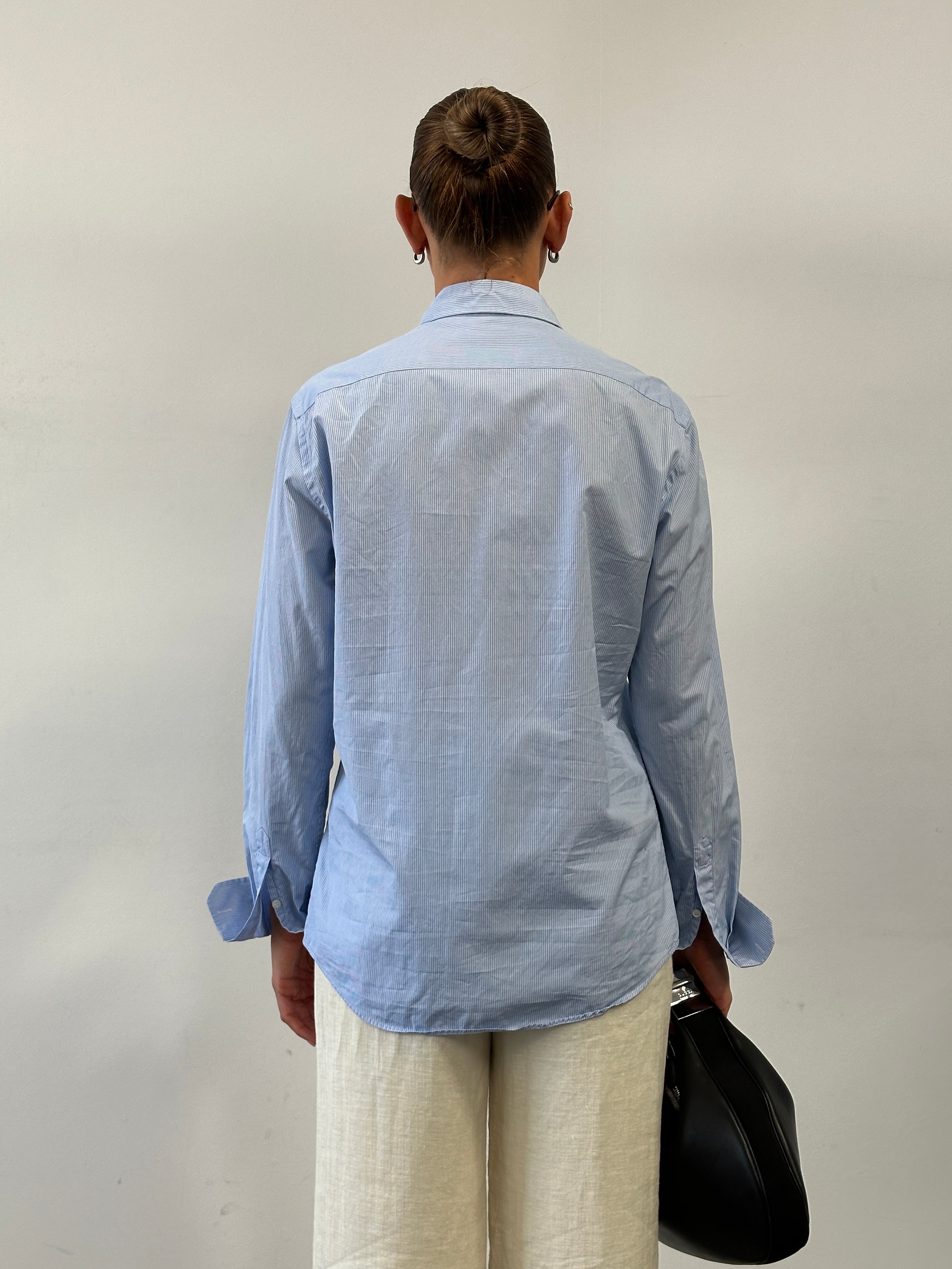 Burberry London Cotton Stripe Logo Shirt - M - SYLK