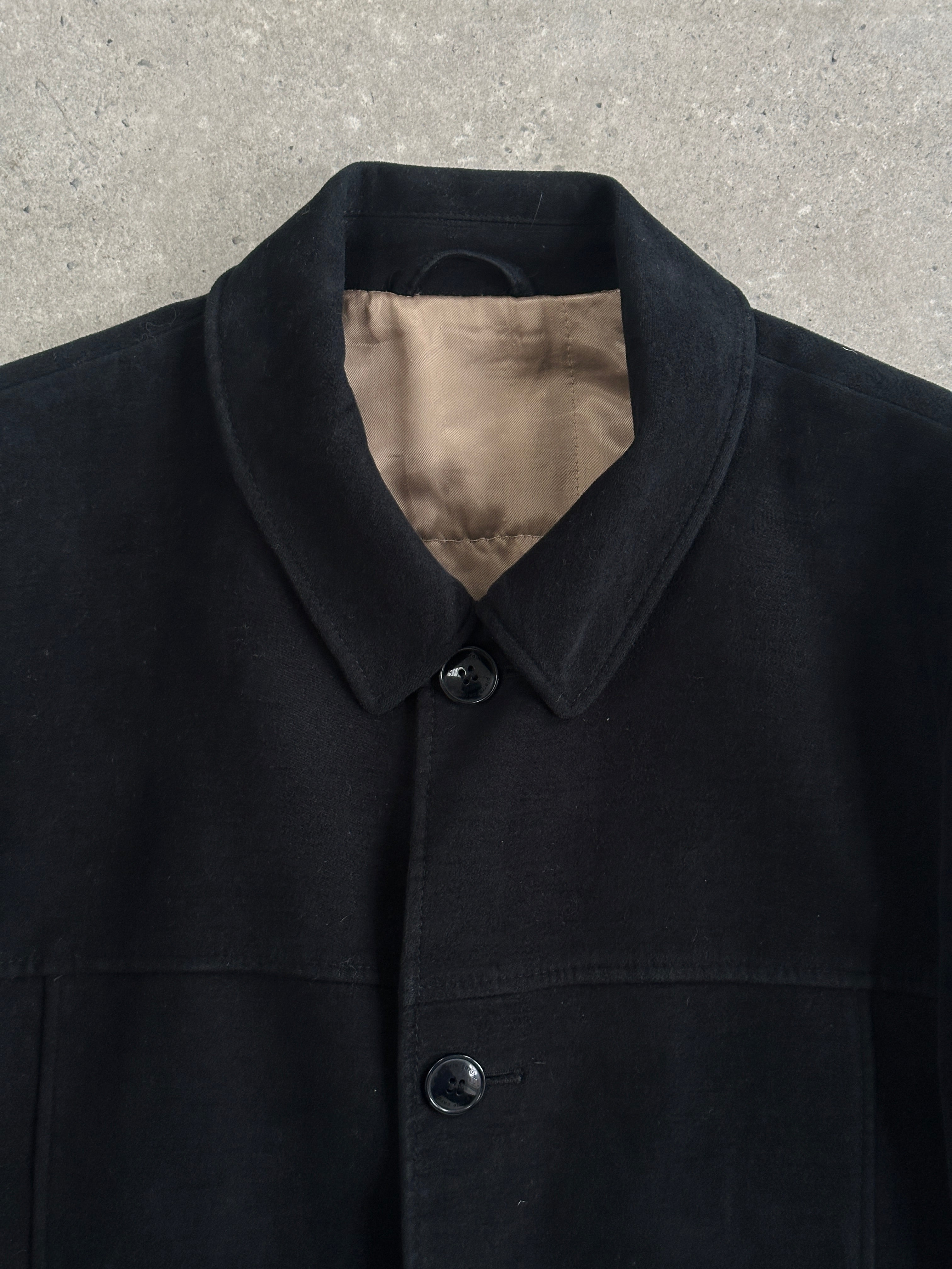 Pierre Cardin pure brushed cotton jacket in XL, showing the lightweight, stylish design with a front zipper and collar.