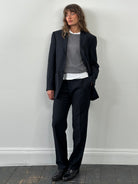 Balmain 1990s Wool Stripe Single Breasted Suit - 38R/W30 - SYLK