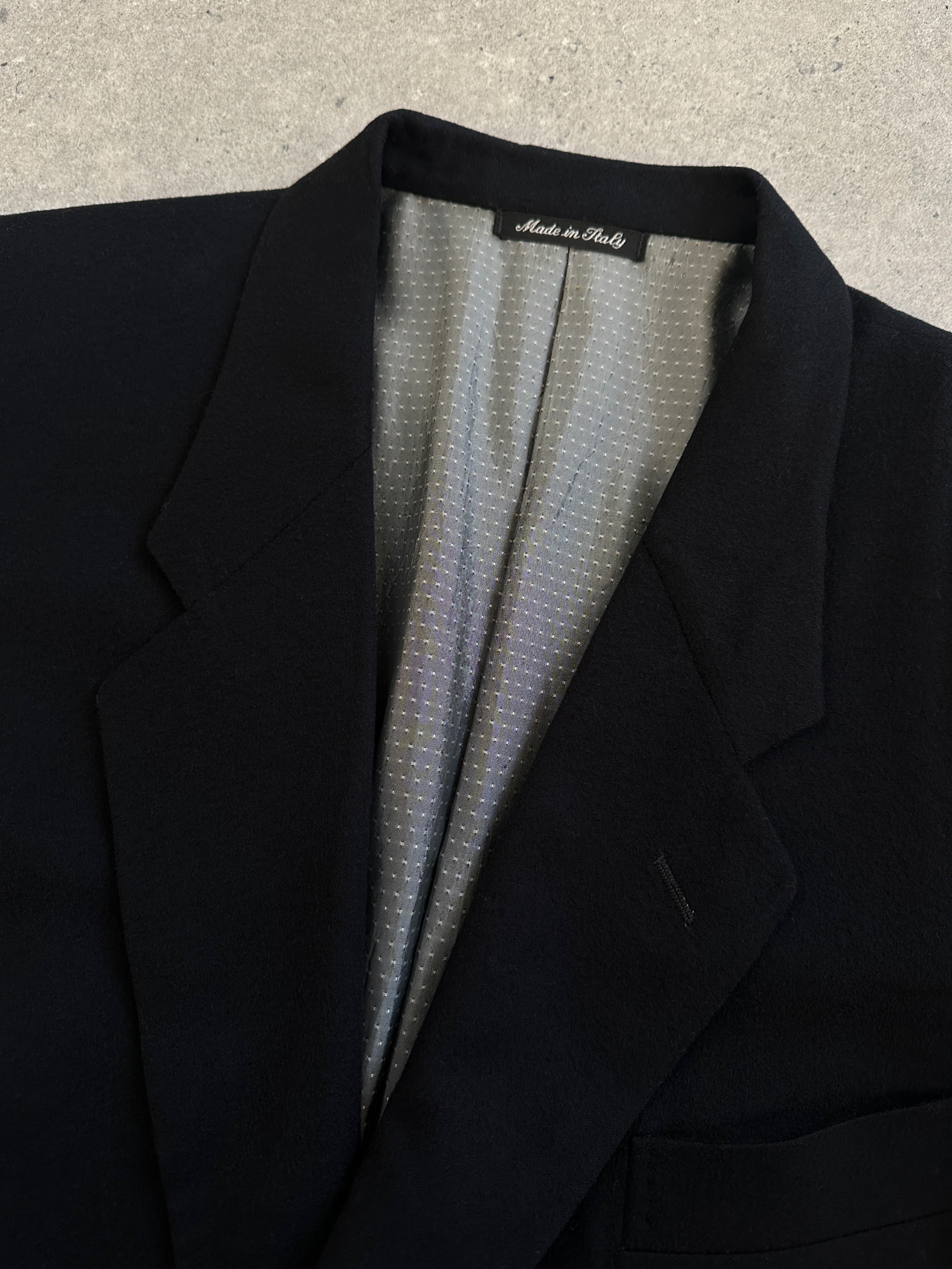 Pal Zileri x Loro Piana 1990s pure wool single-breasted blazer in size 44R/XL, tailored fit with classic lapels and textured fabric.