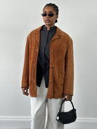 Italian Vintage 1990s Suede Jacket - L - SYLK