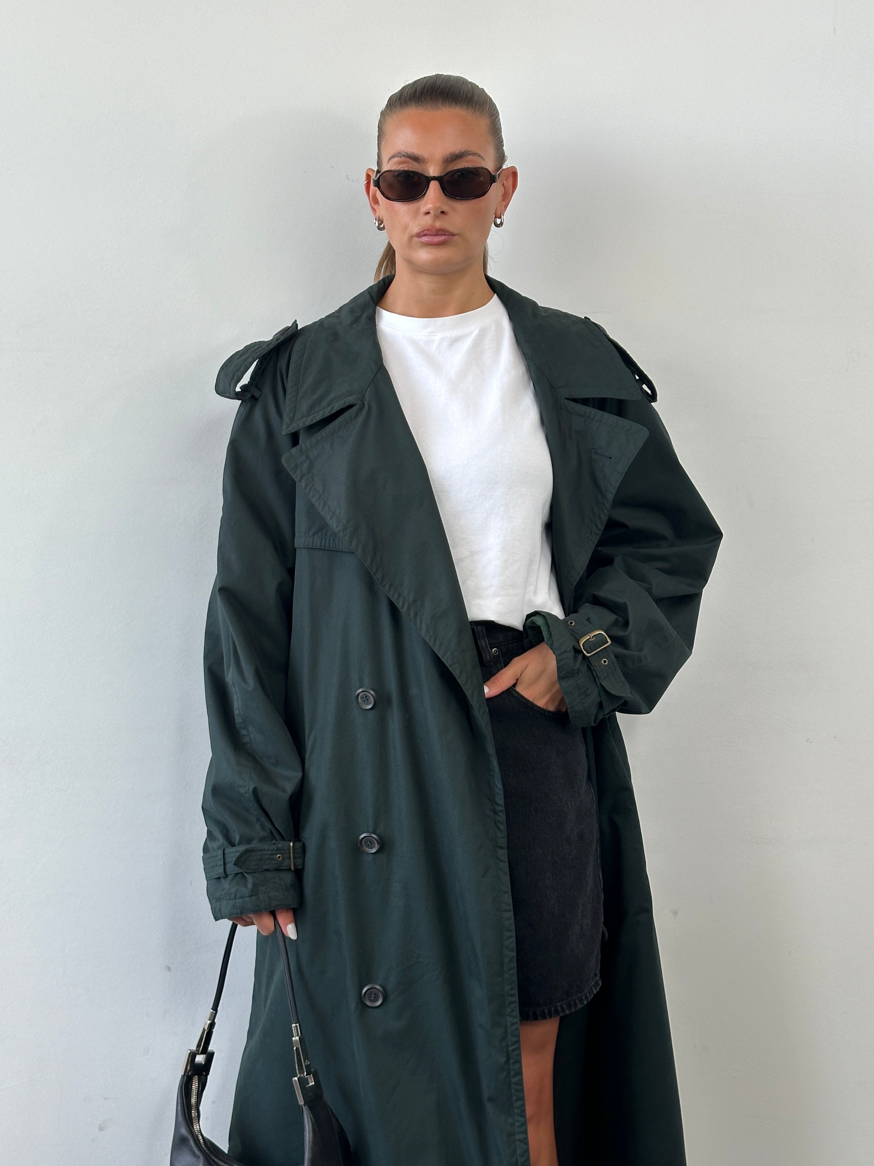 Hugo Boss Double Breasted Belted Trench Coat - XXL - SYLK