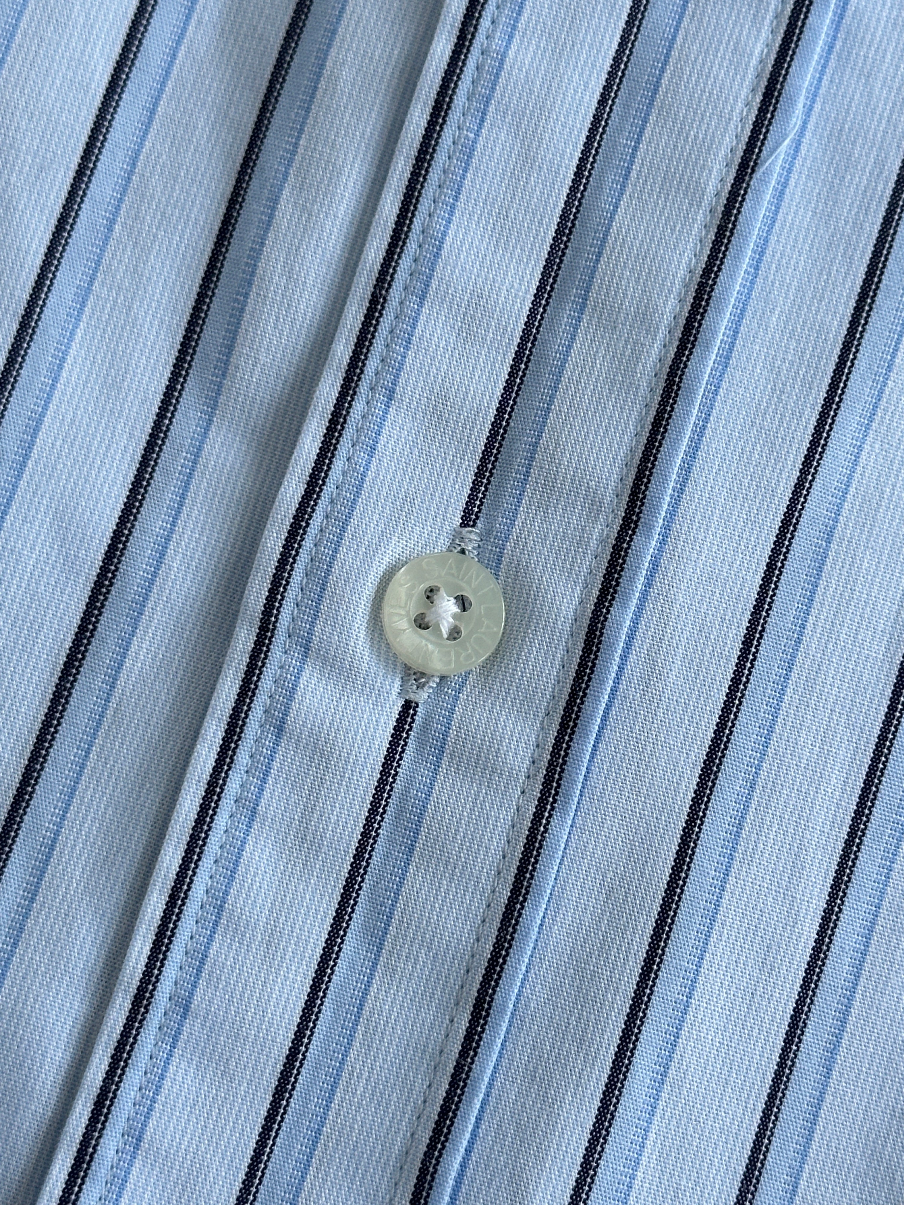 Yves Saint Laurent Pour Homme stripe pure cotton logo shirt in XXL, featuring classic design and bold logo on the front.