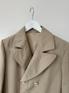 Italian Vintage Pure Wool Double Breasted Trench Coat - S/M - SYLK