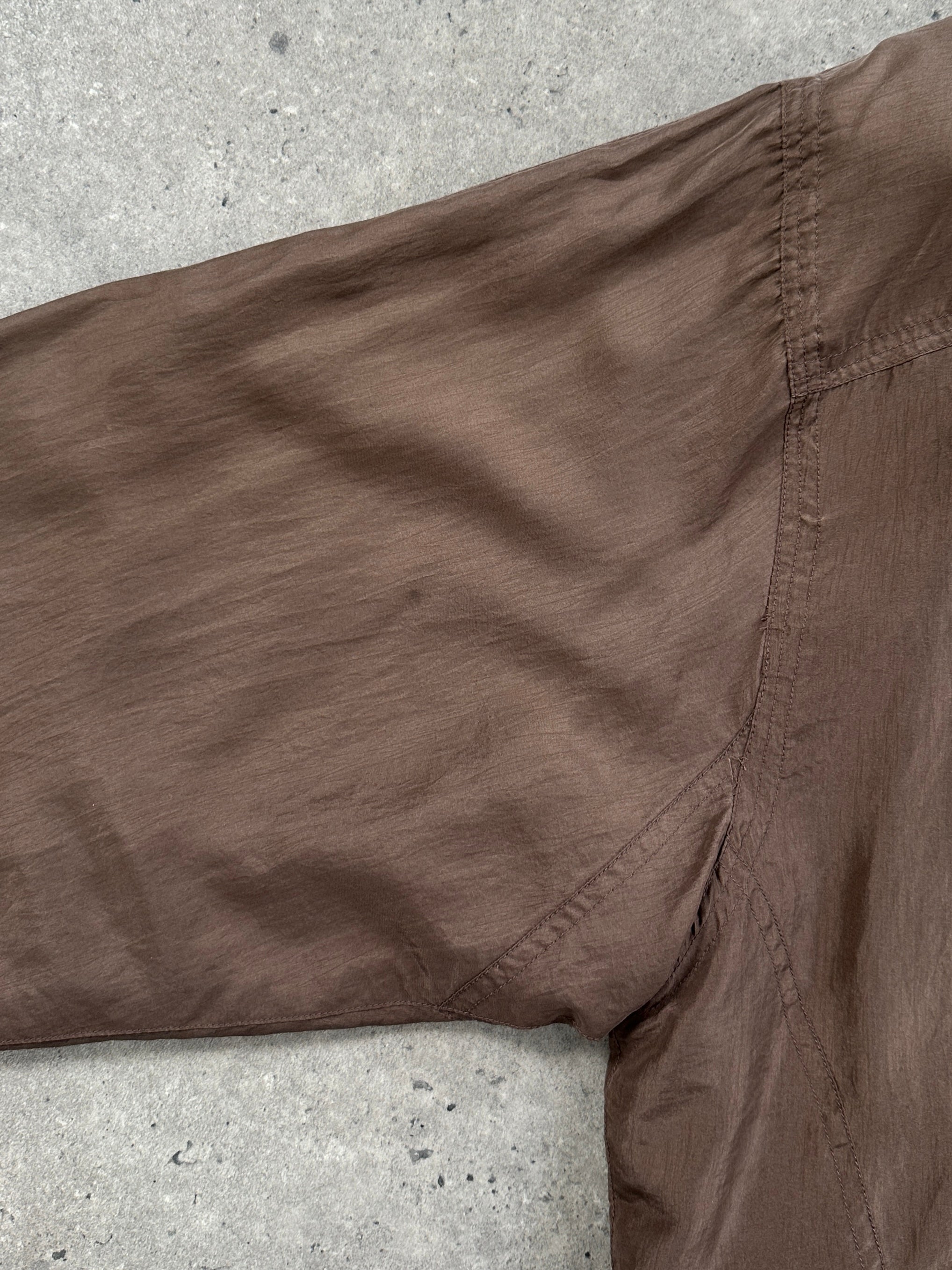 Vintage Pure Silk Bomber Jacket in XL, showcasing smooth silk fabric, ribbed collar, cuffs, and stylish vintage design.