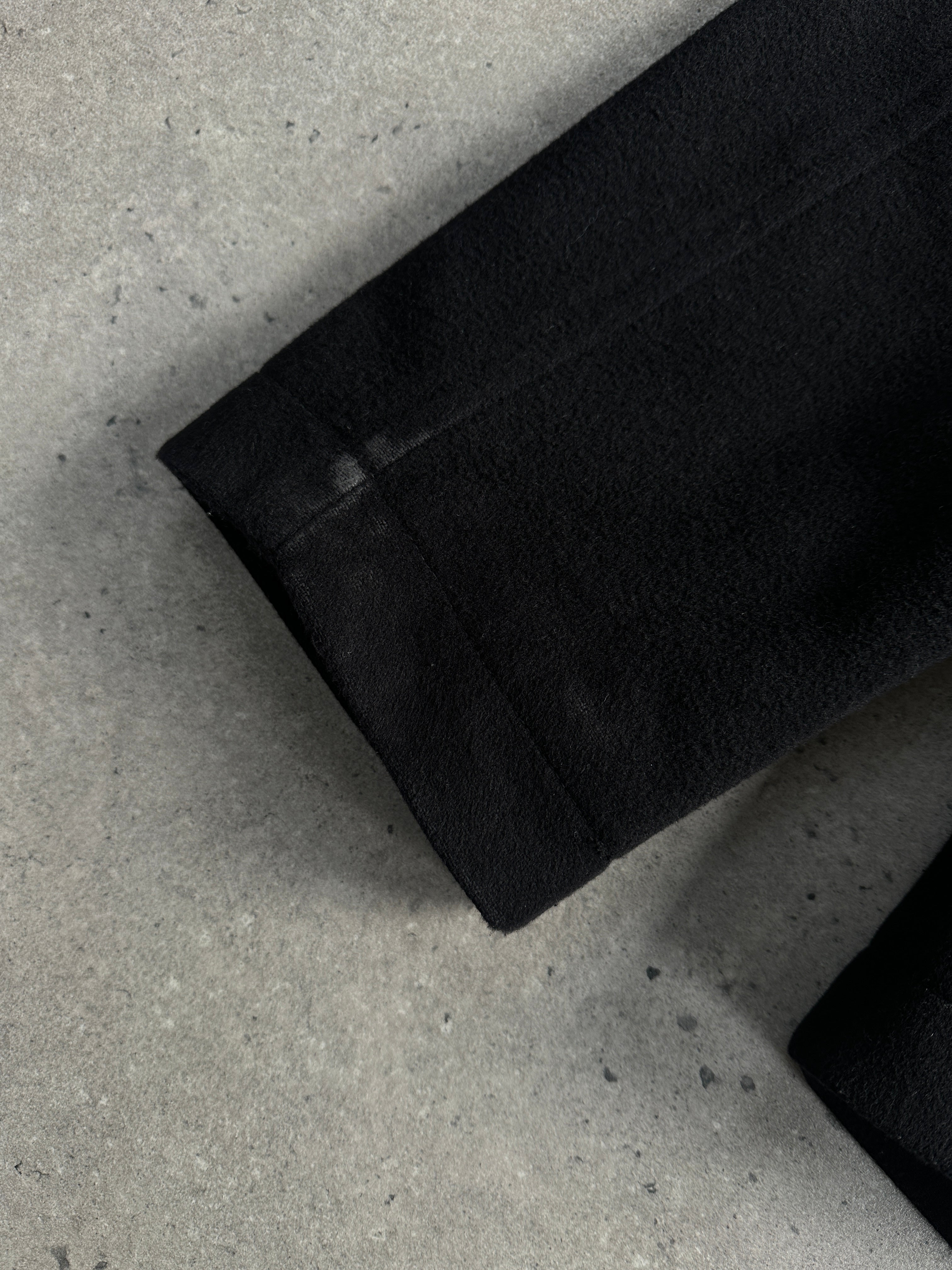 Vintage 1990s brushed wool cashmere jacket in XL, featuring classic design, soft texture, and warm, cozy fabric.