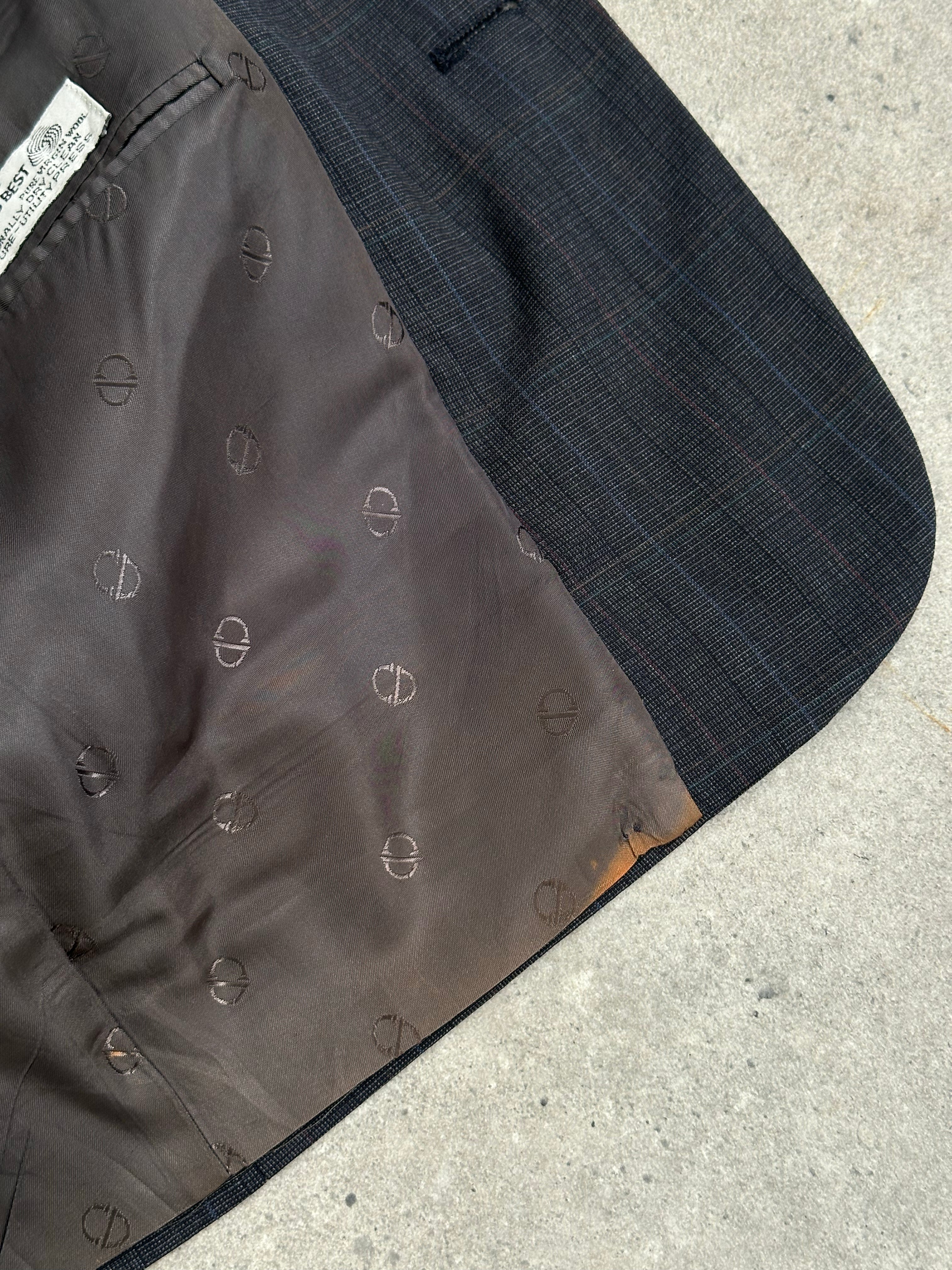 Christian Dior 1980s Check Single Breasted Blazer - XL