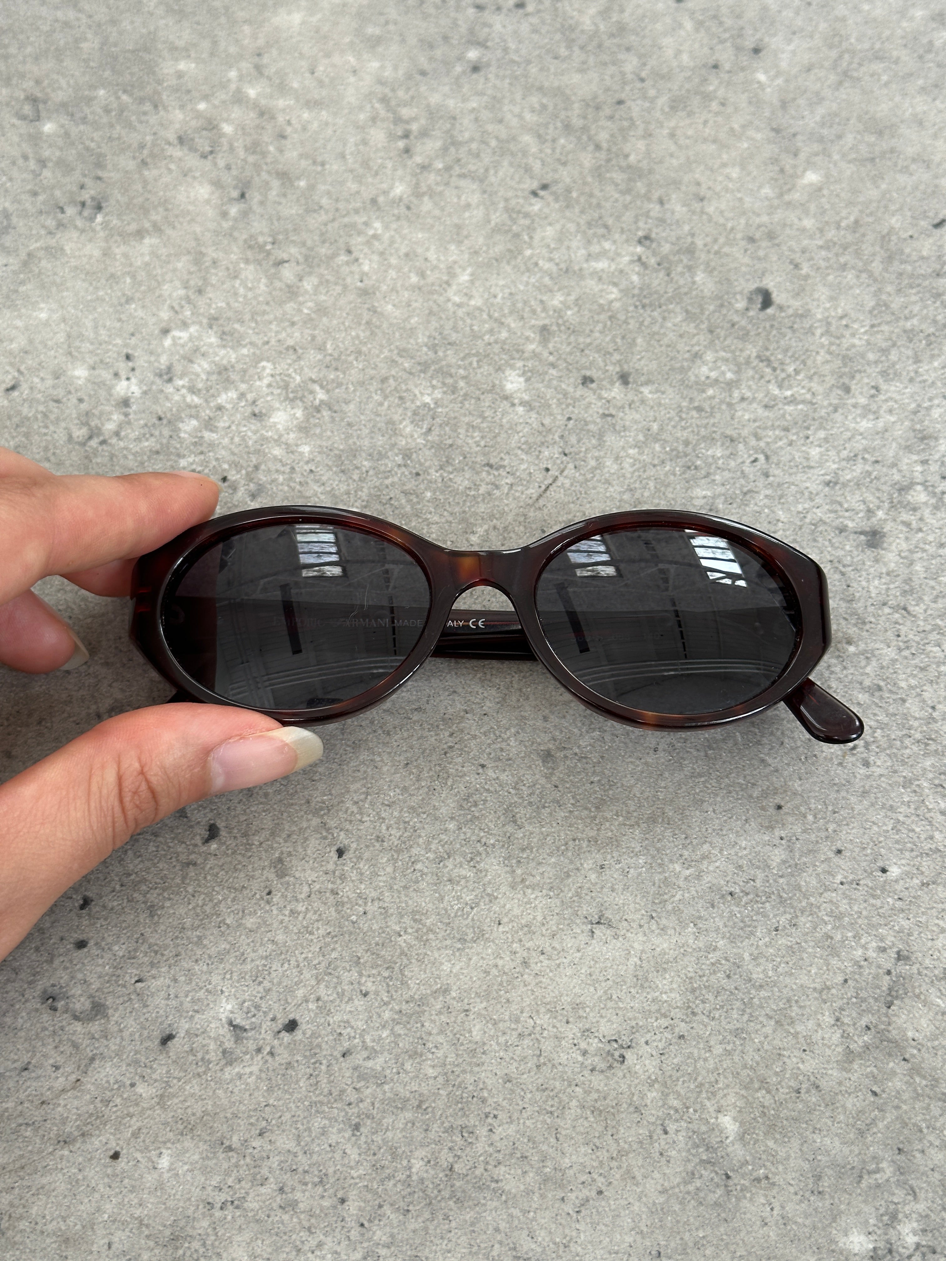 Emporio Armani 2000s Oval Logo Sunglasses