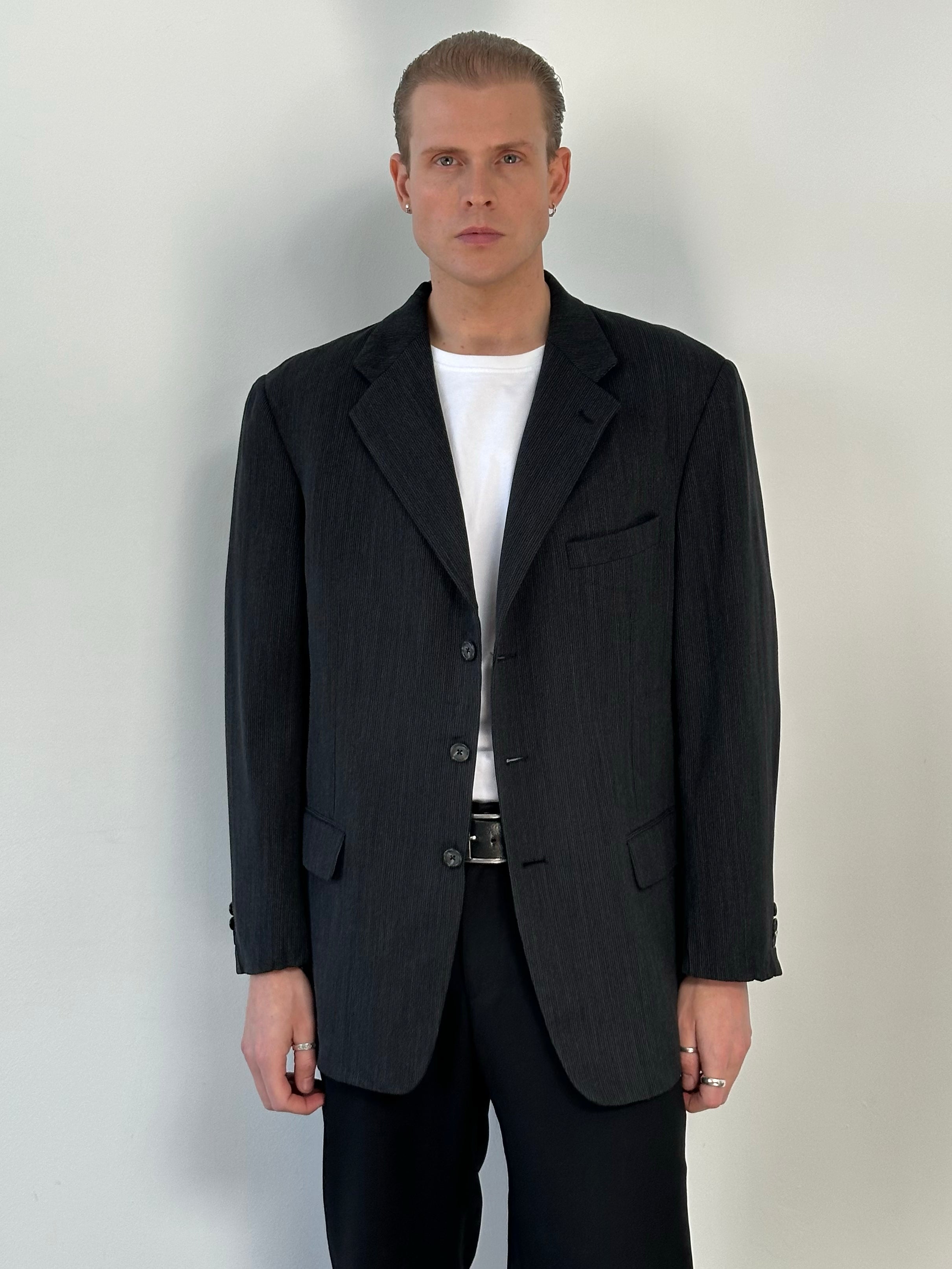 Givenchy Monsieur 1990s Wool Single Breasted Blazer - 44R