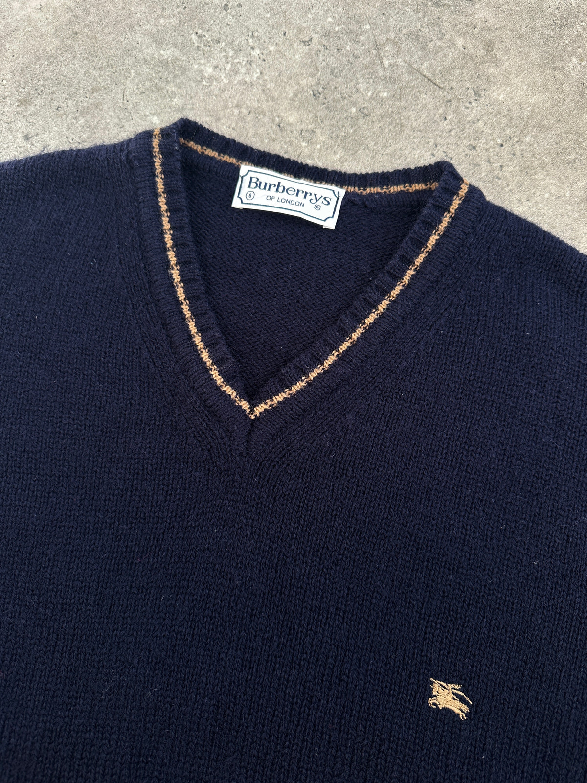 Burberry 1990s Pure Wool V Neck Jumper - XL