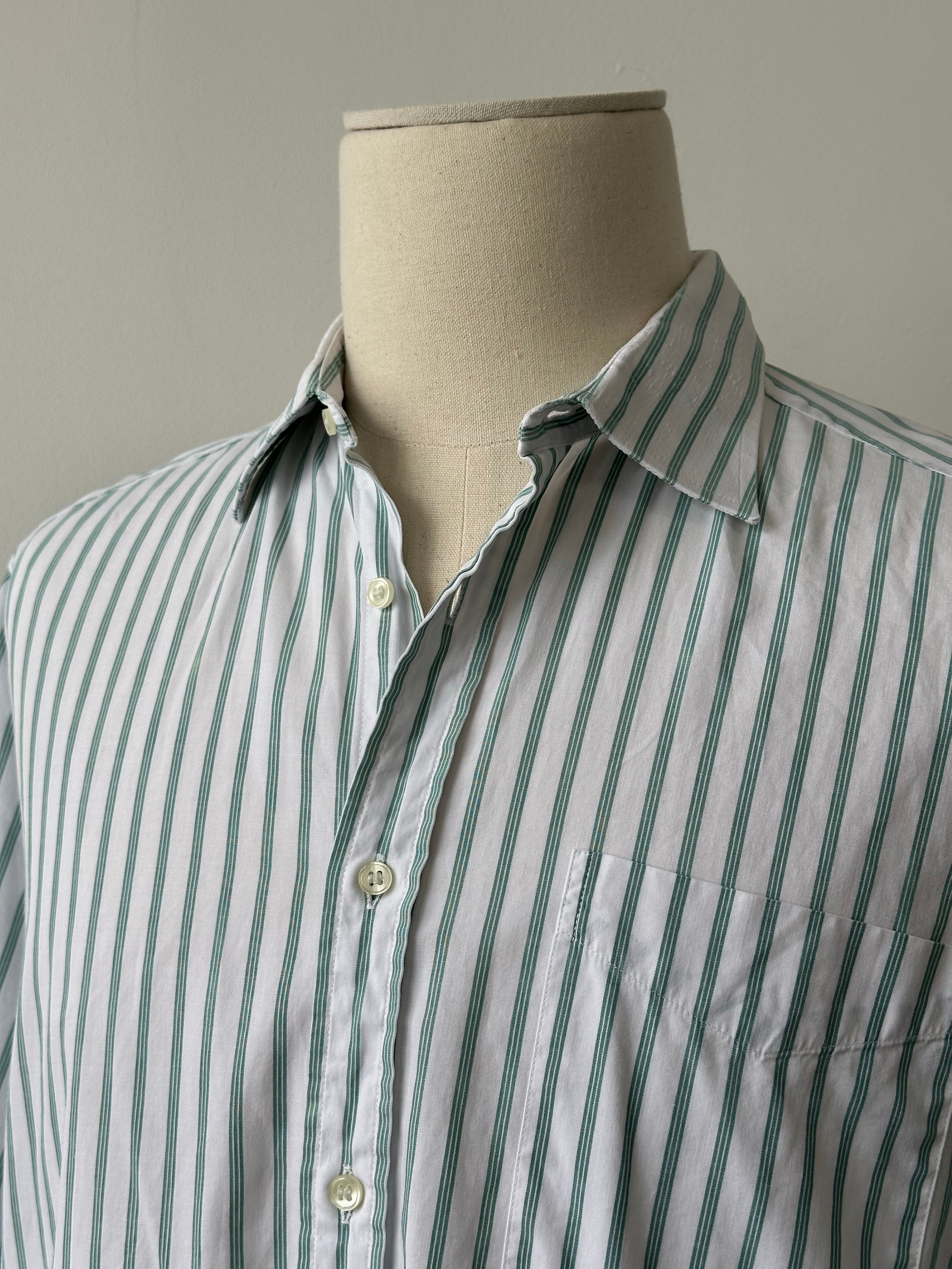 Christian Dior Monsieur 1990s Pure Cotton Striped Shirt - L