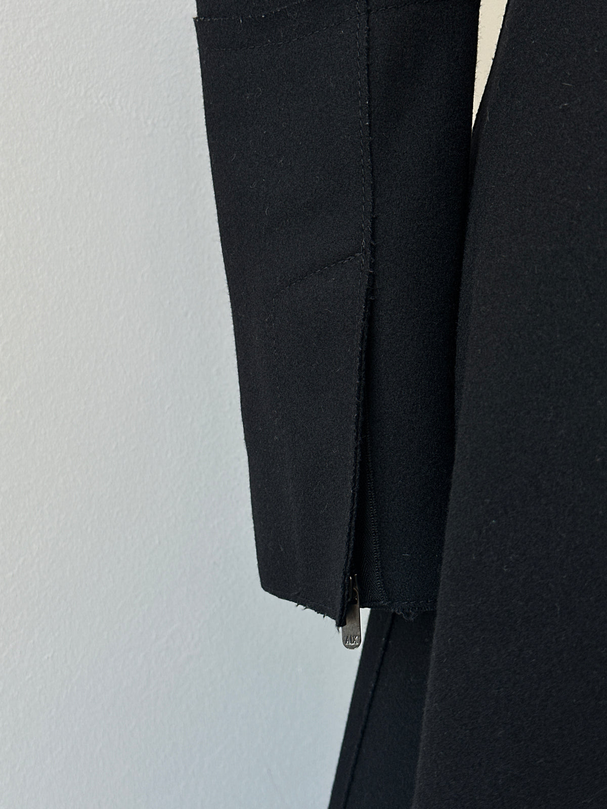 Armani Exchange 2000s Wool Funnel Neck Fitted Coat - XS