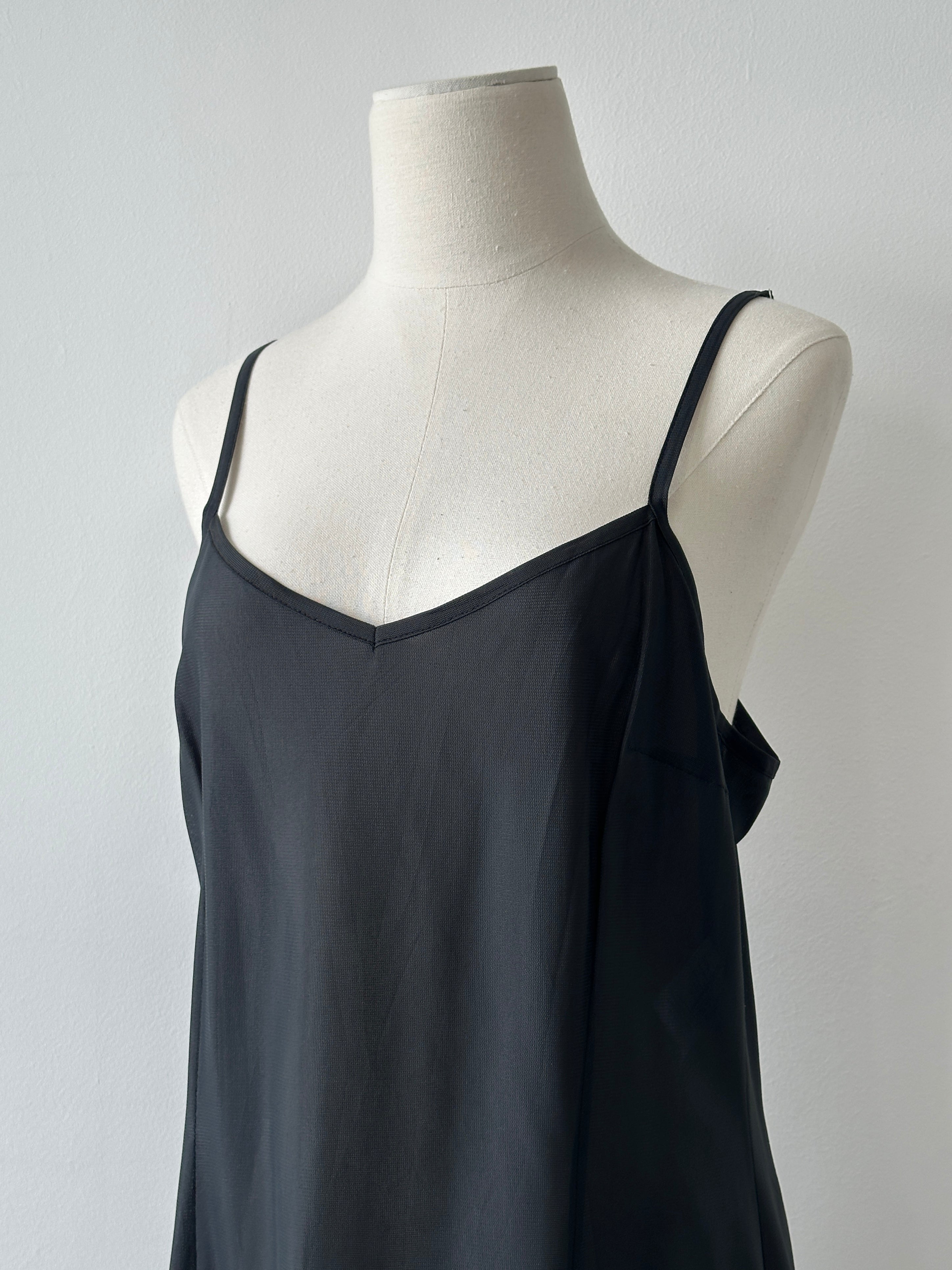Vintage 2000s Sheer Midi Slip Dress - L