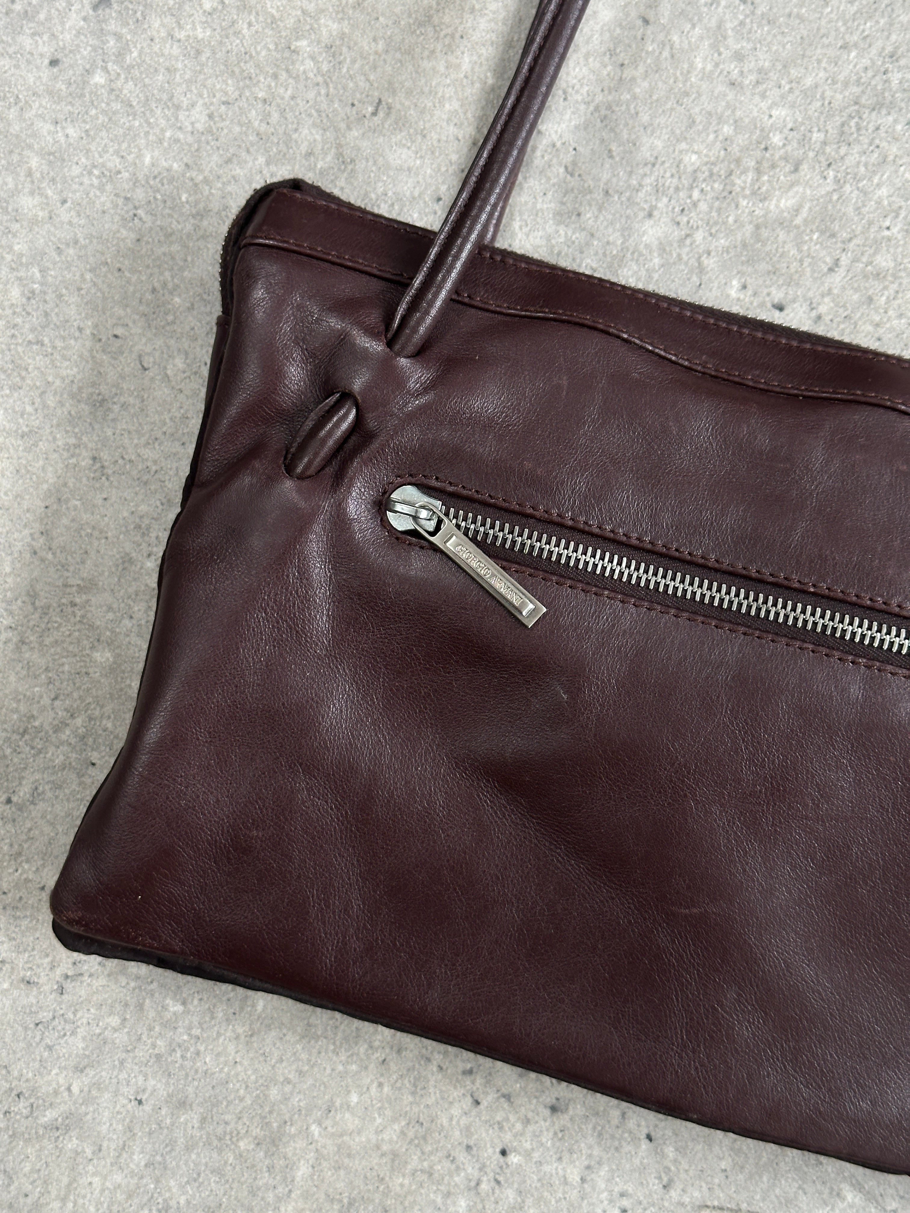 Giorgio Armani 1990s Leather Minimal Shoulder Bag