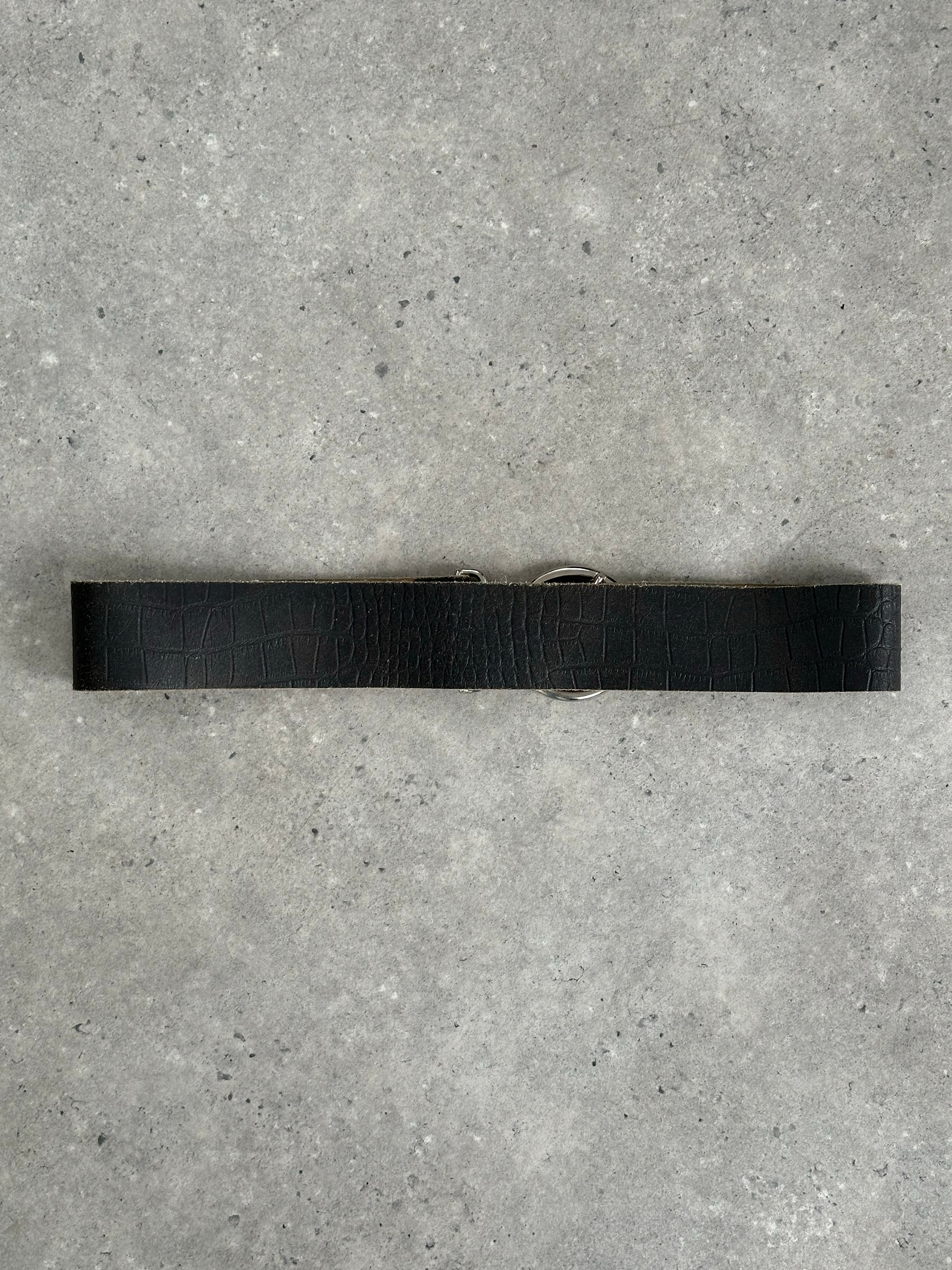 Vintage 1990s Leather Chunky Circular Belt - W34-38