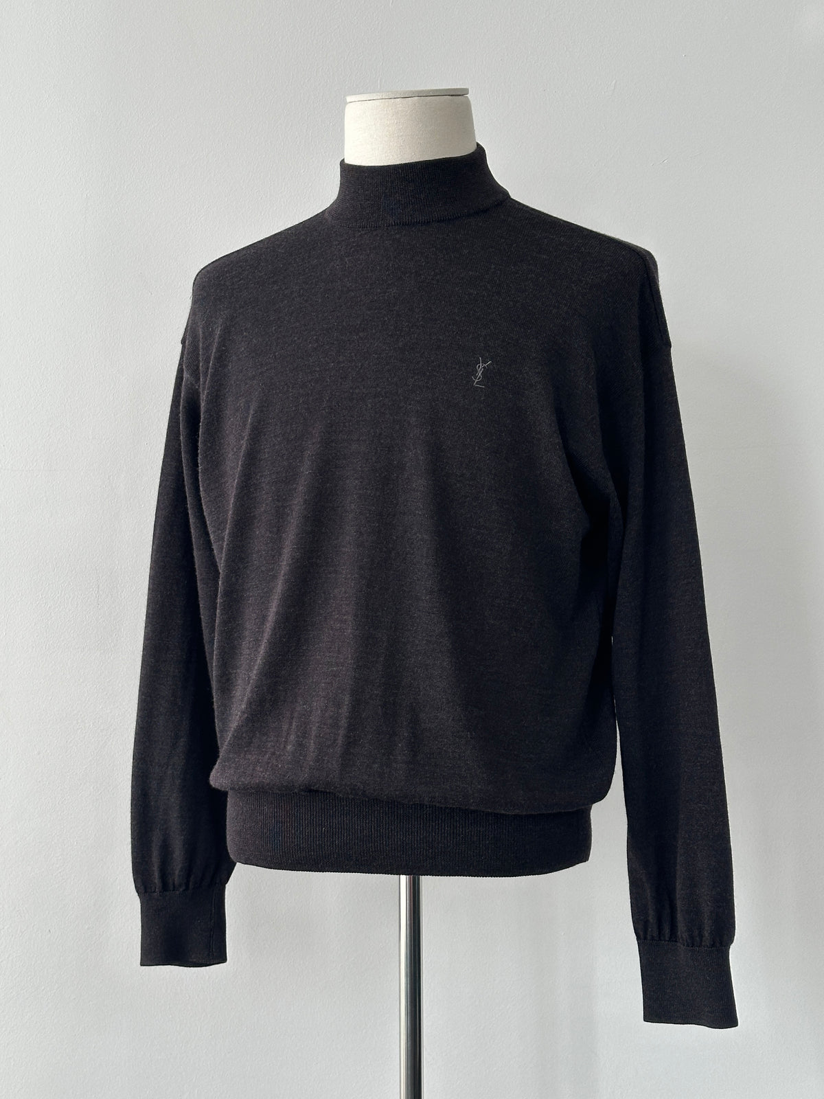 Yves Saint Laurent 1990s Wool High Neck High Neck Jumper - M