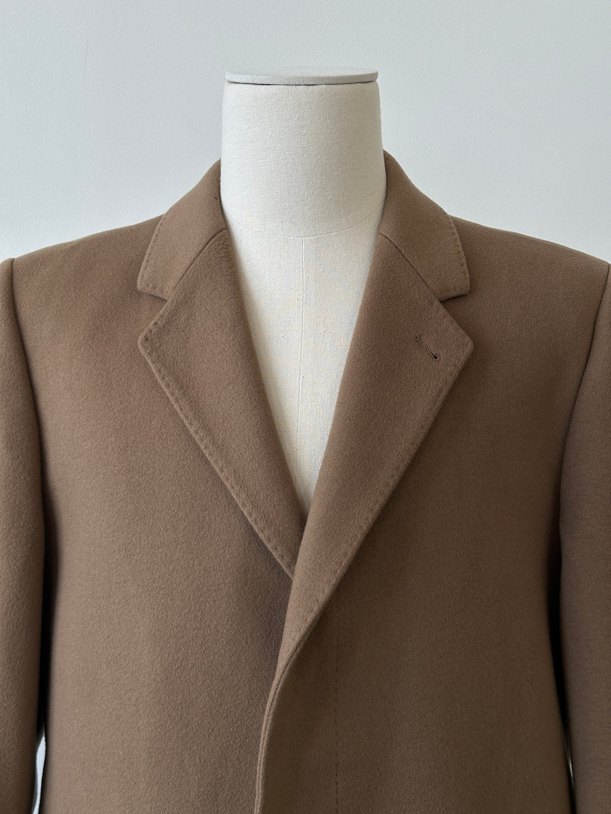 Vintage 1990s Pure New Wool Concealed Placket Coat - L