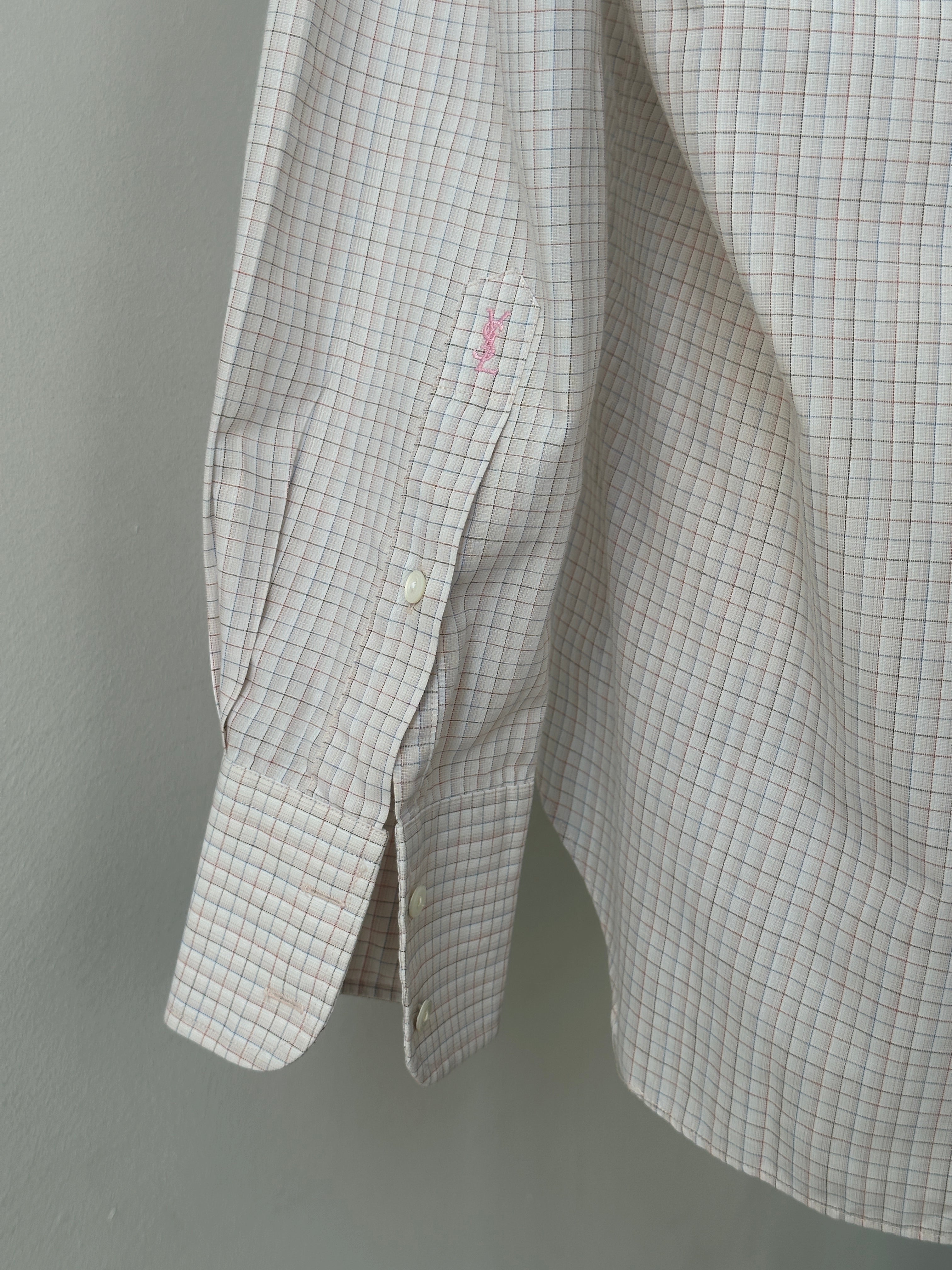 Yves Saint Laurent Chemises 1990s Cotton Check Shirt - M