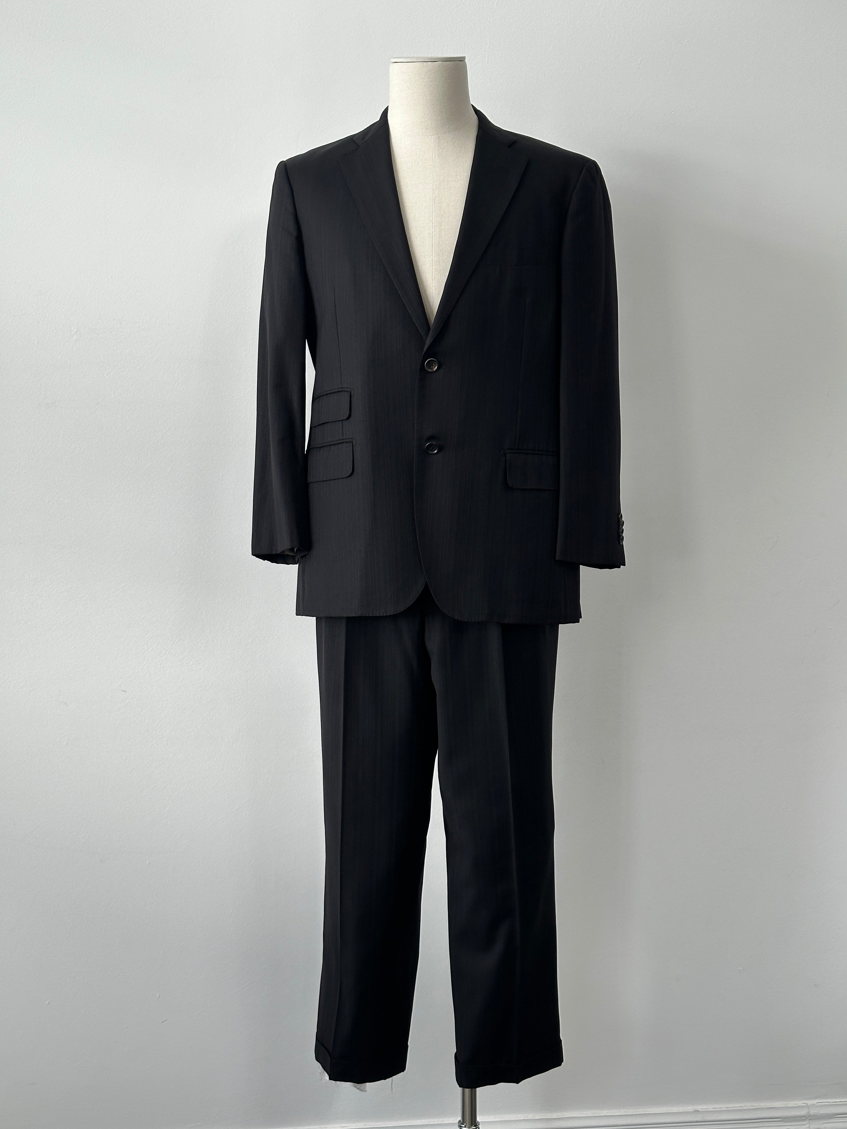 Loro Piana x Visaruno 1990s Pure Wool Single Breasted Suit - 42S/W34