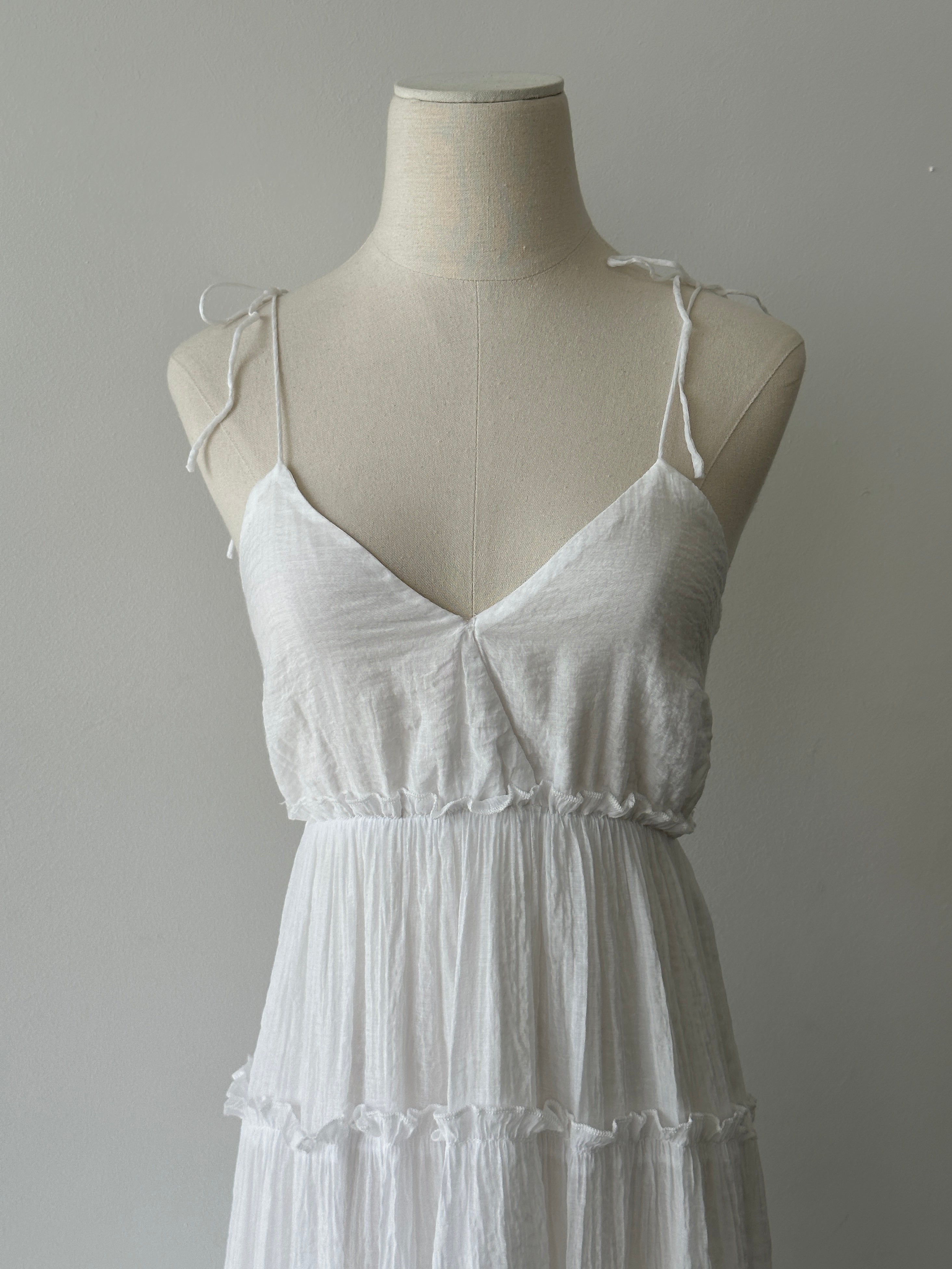 Vintage 2000s Ruffle Floor Length Dress - S
