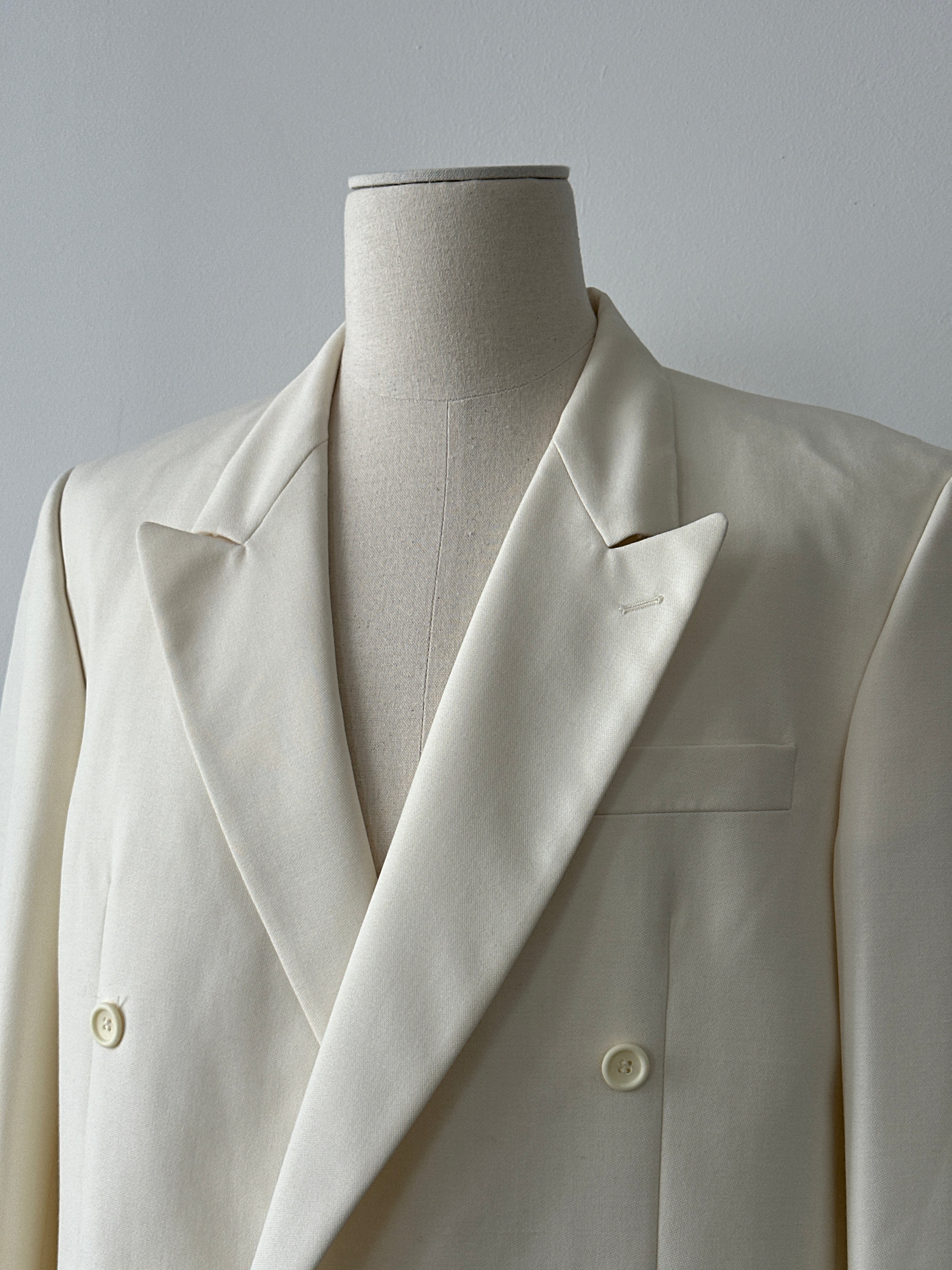 Vintage 1990s Wool Double Breasted Tailored Blazer - 44L