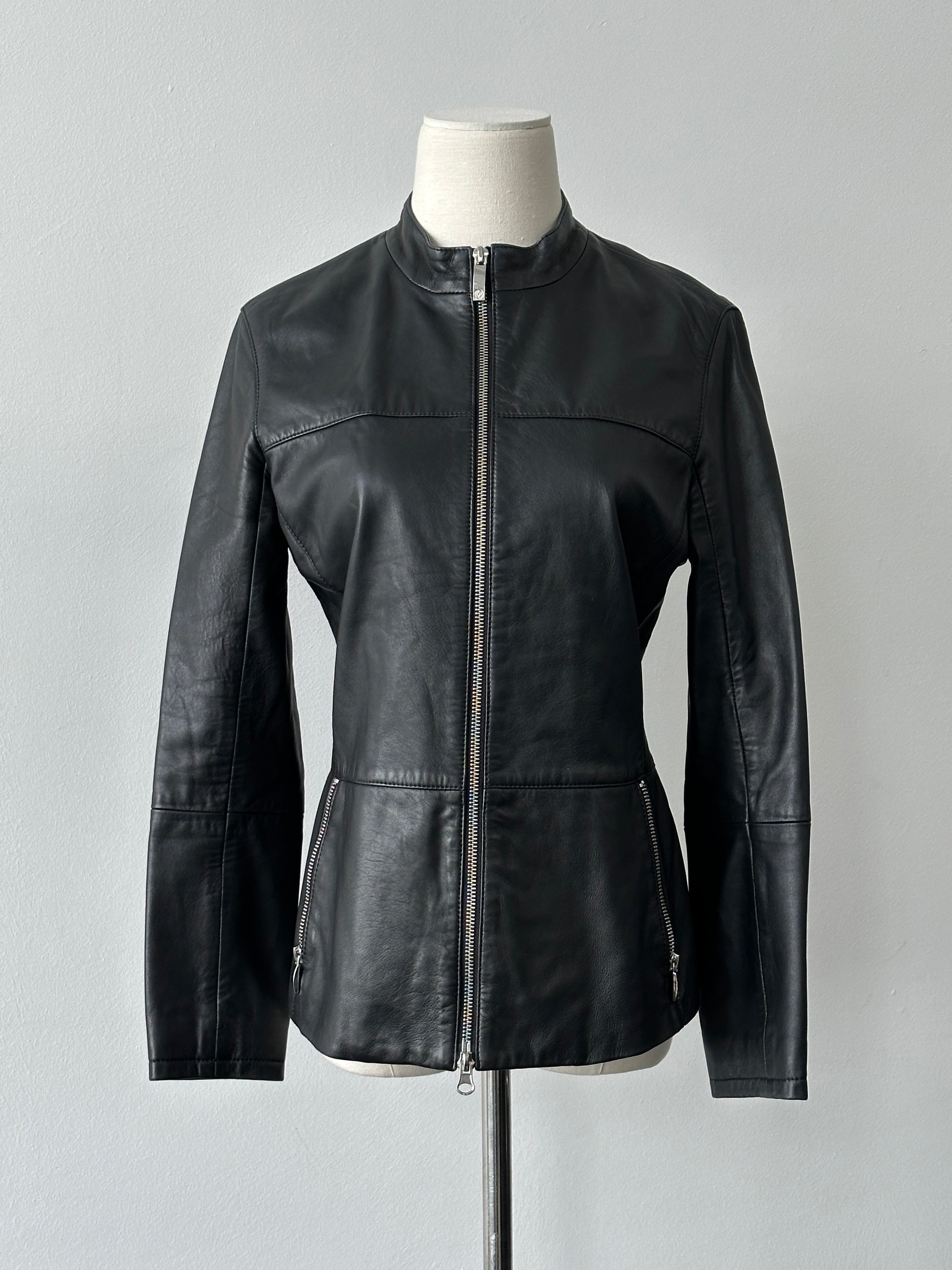 Armani Jeans Double Zip Leather Jacket - XS-S | SYLK