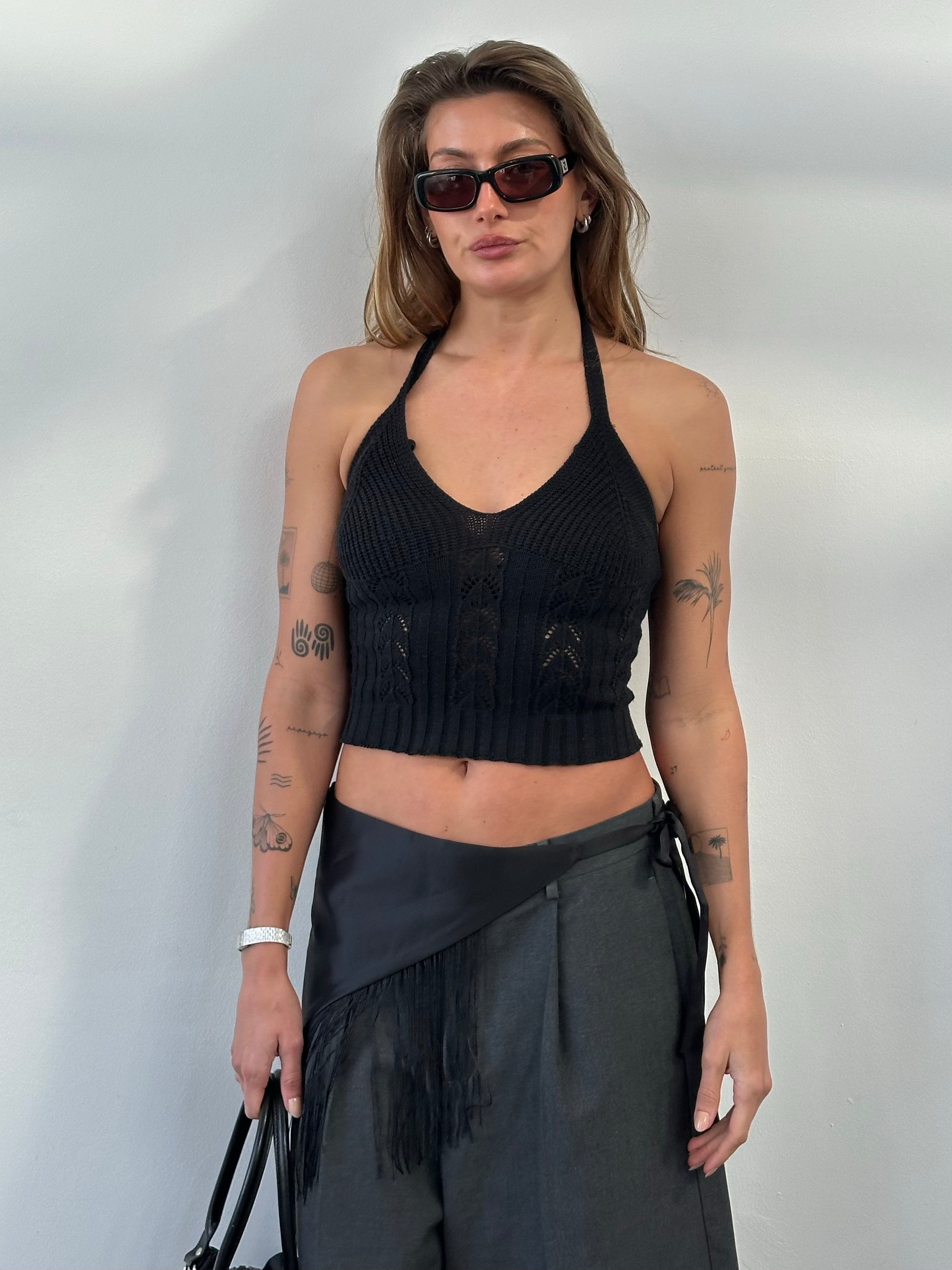 Vintage 1990s Cotton Knit Top - S