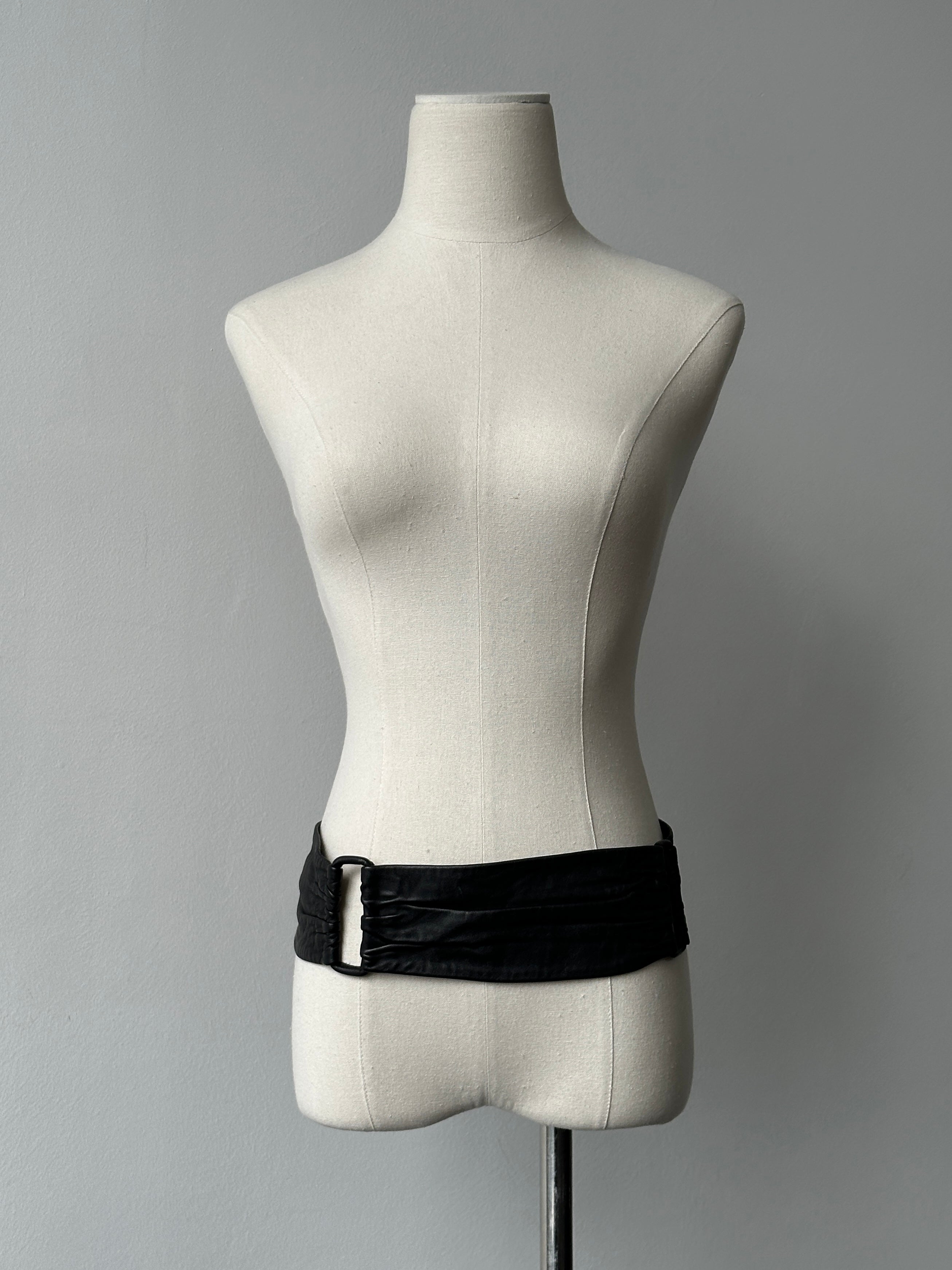 Vintage 1990s Leather Chunky Belt - W32-36