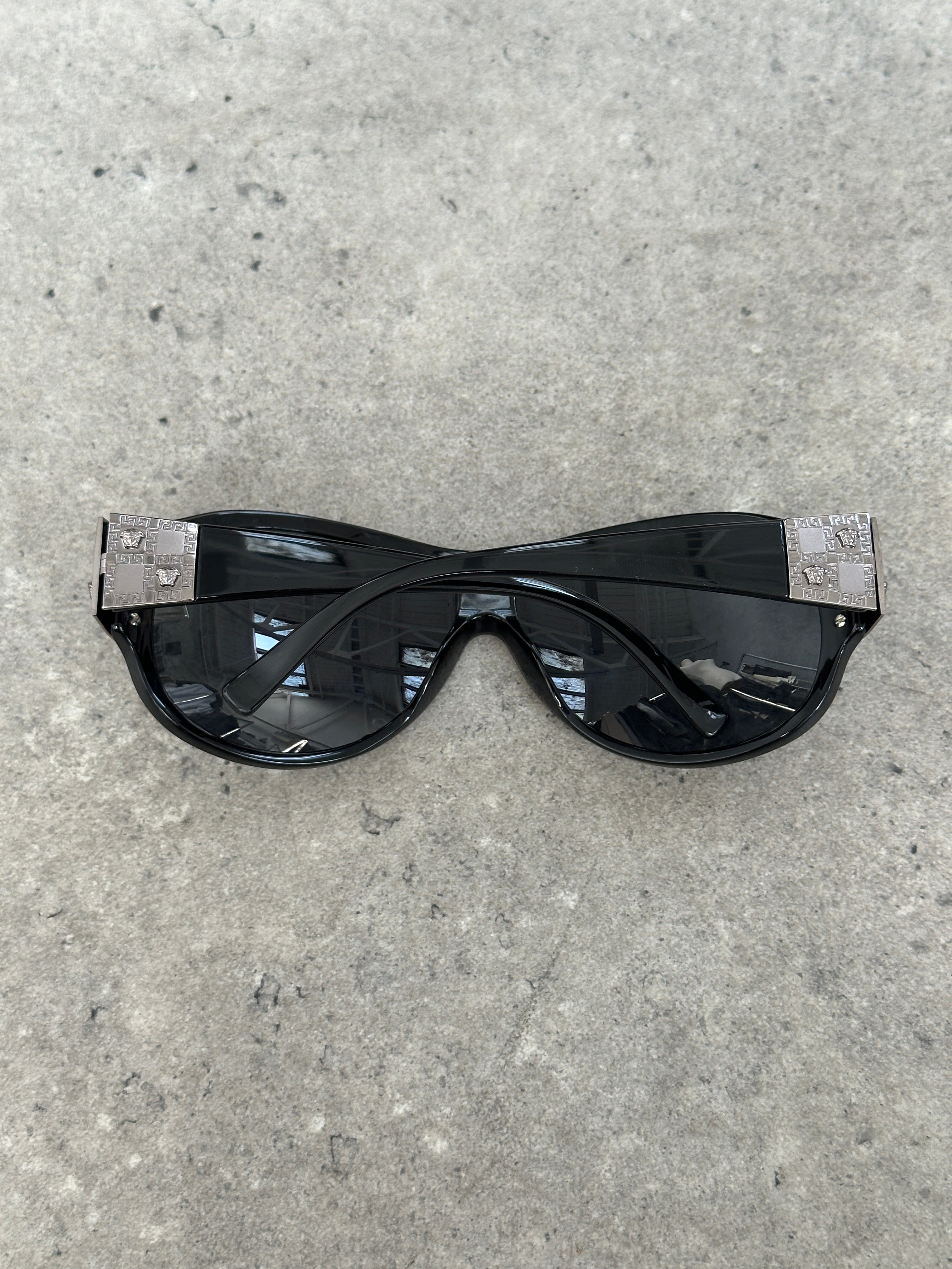 Versace 2000s Oversized Medusa Logo Sunglasses