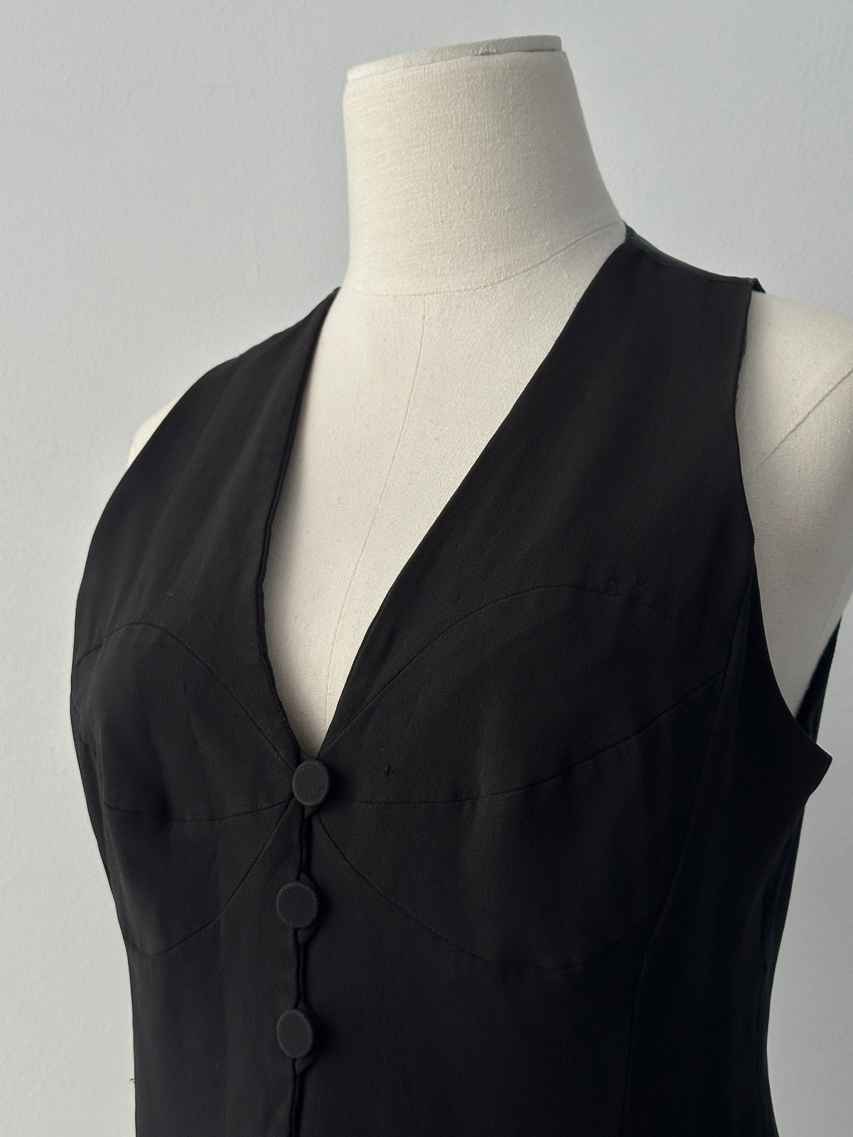 Emporio Armani 1990s Fitted Tailored Single Button Waistcoat - M