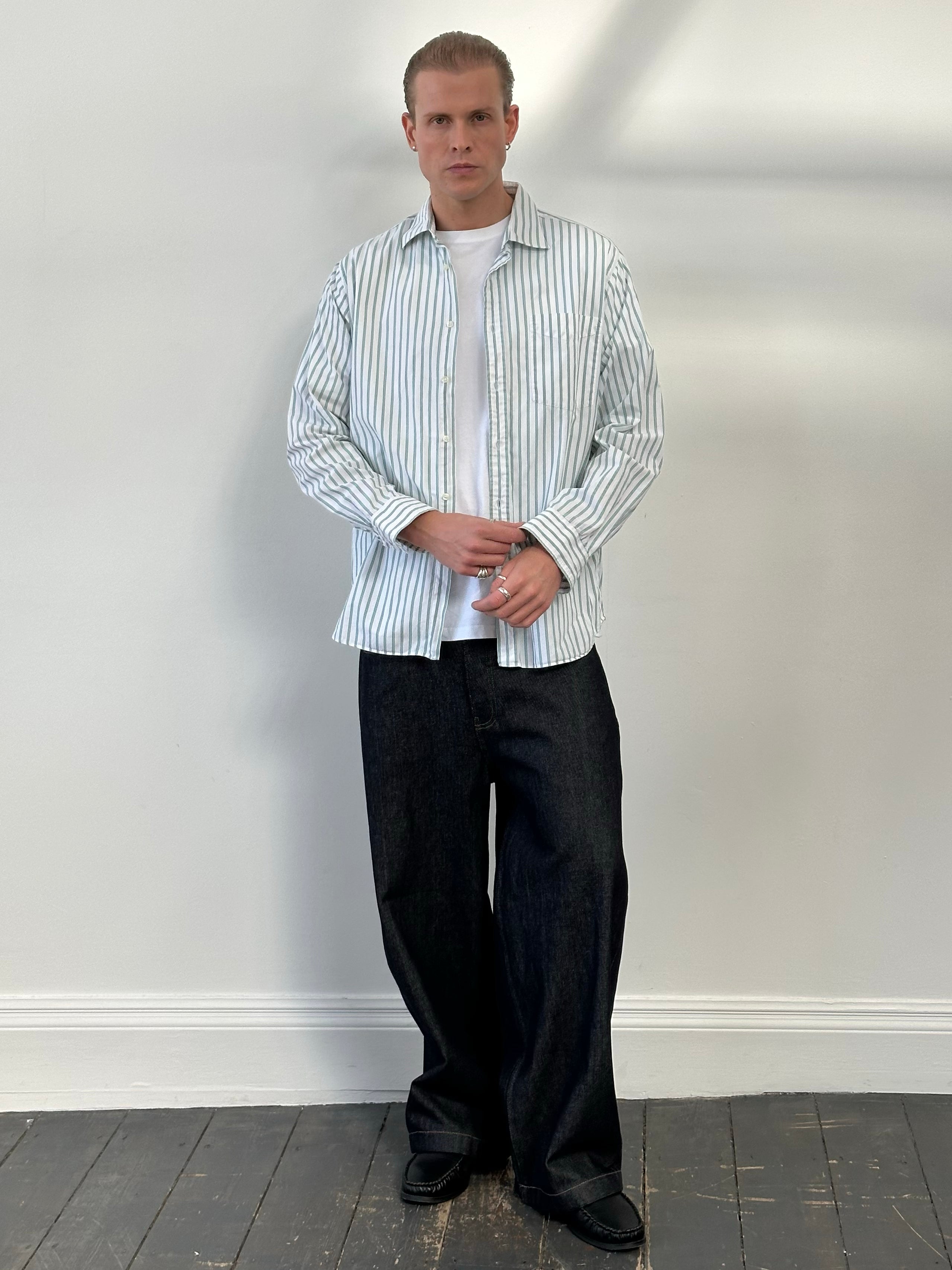 Christian Dior Monsieur 1990s Pure Cotton Striped Shirt - L