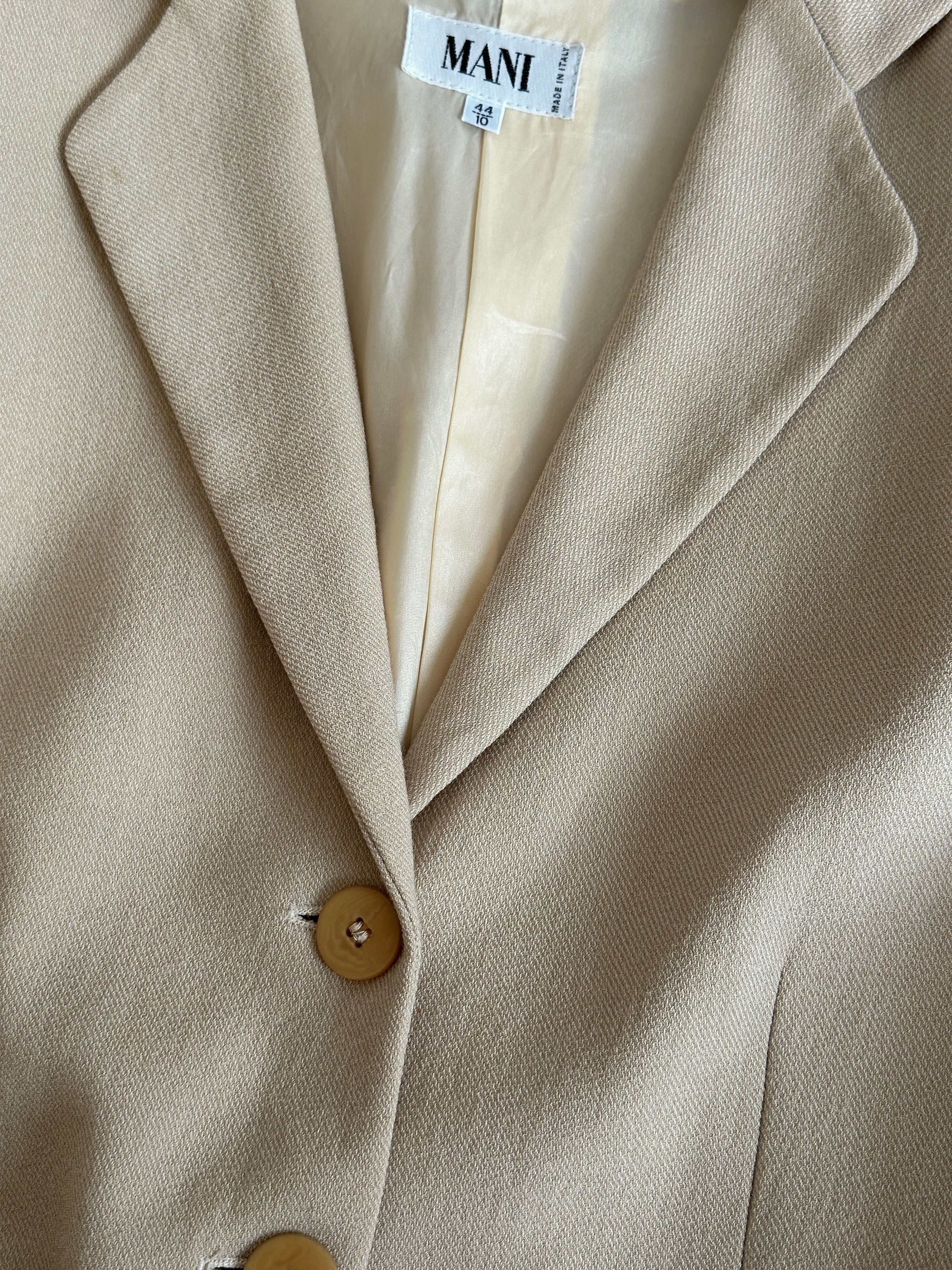 Mani 1990s Wool Single Breasted Blazer - S