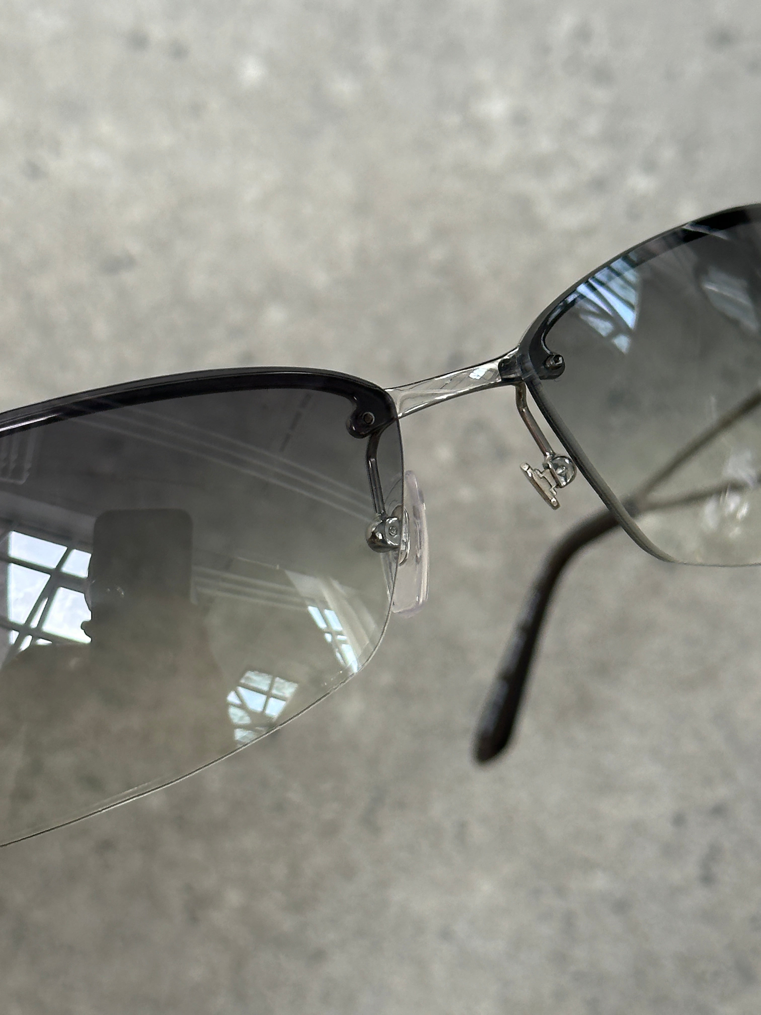 Versace 2000s Medusa Logo Rimless Sunglasses